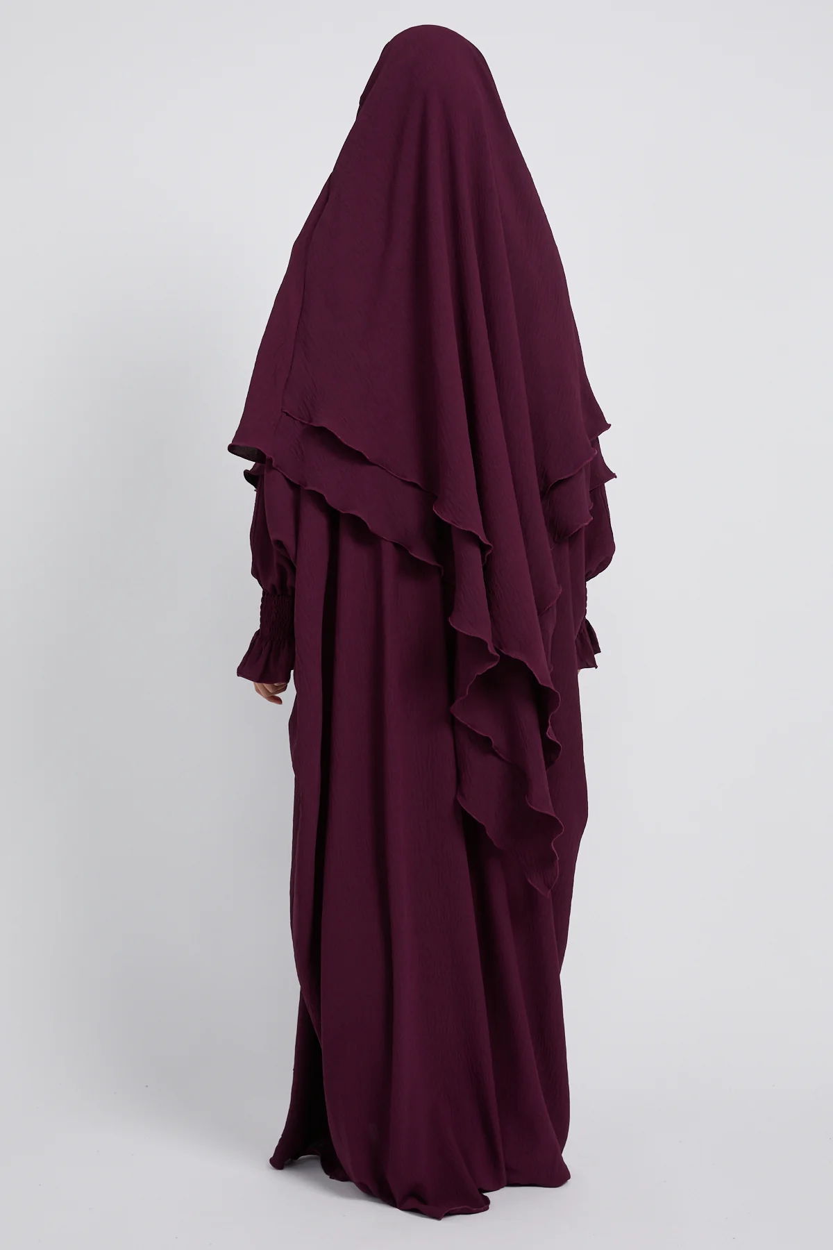 Abaya with Khimar Set - Mulberry Plum - Image 5