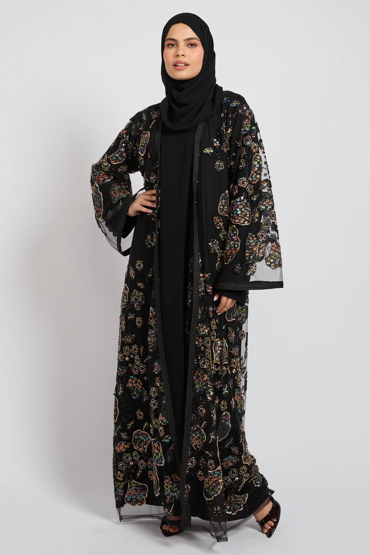 Arabian Nights Luxe Three Piece Abaya Set - LIMITED EDITION - Image 3