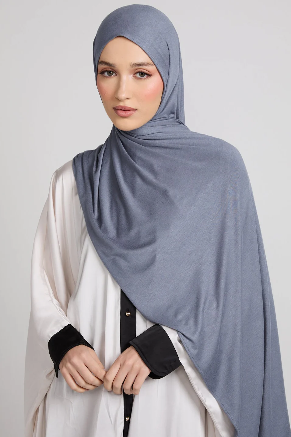 Ash Blue Jersey Hijab - Image 5