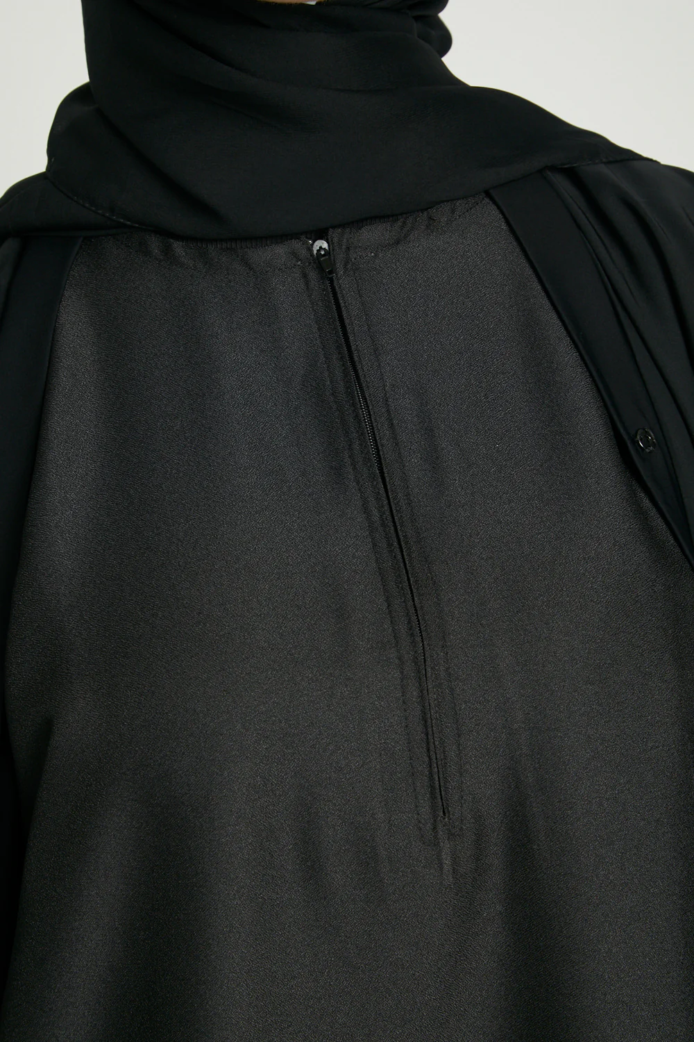 Black Inner Slip Dress with Front Zip - SLEEVELESS - Image 4