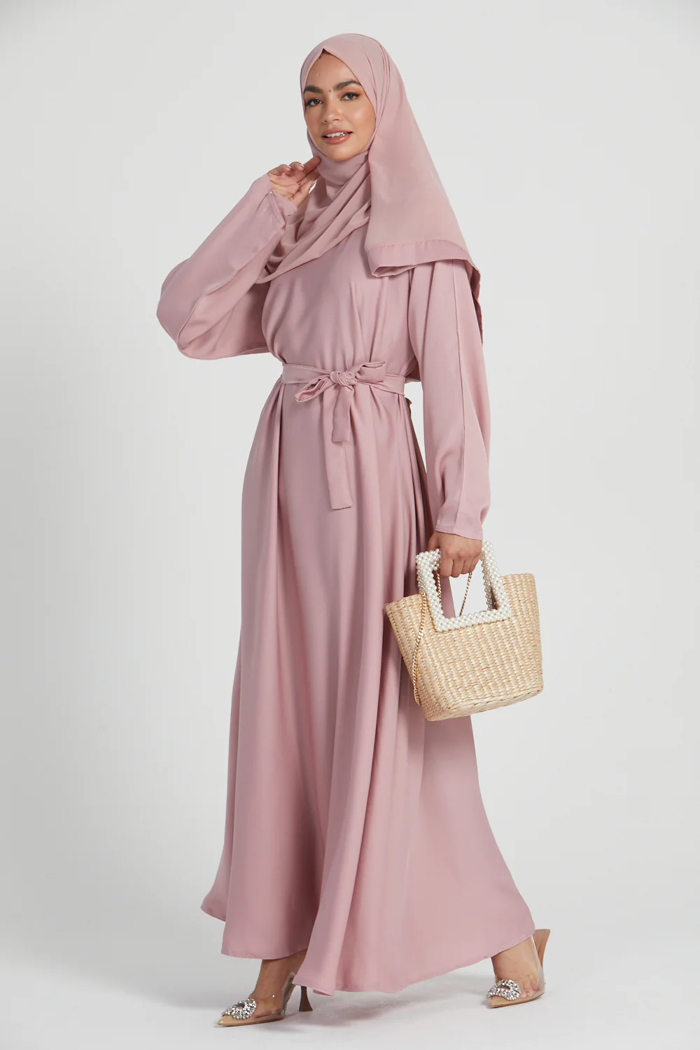 Blush Umbrella Cut Closed Abaya