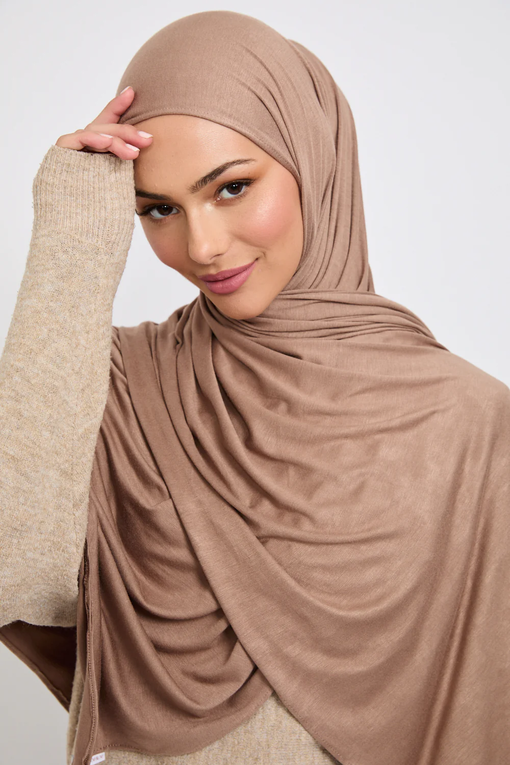 Chai Latte Jersey Hijab - Image 4
