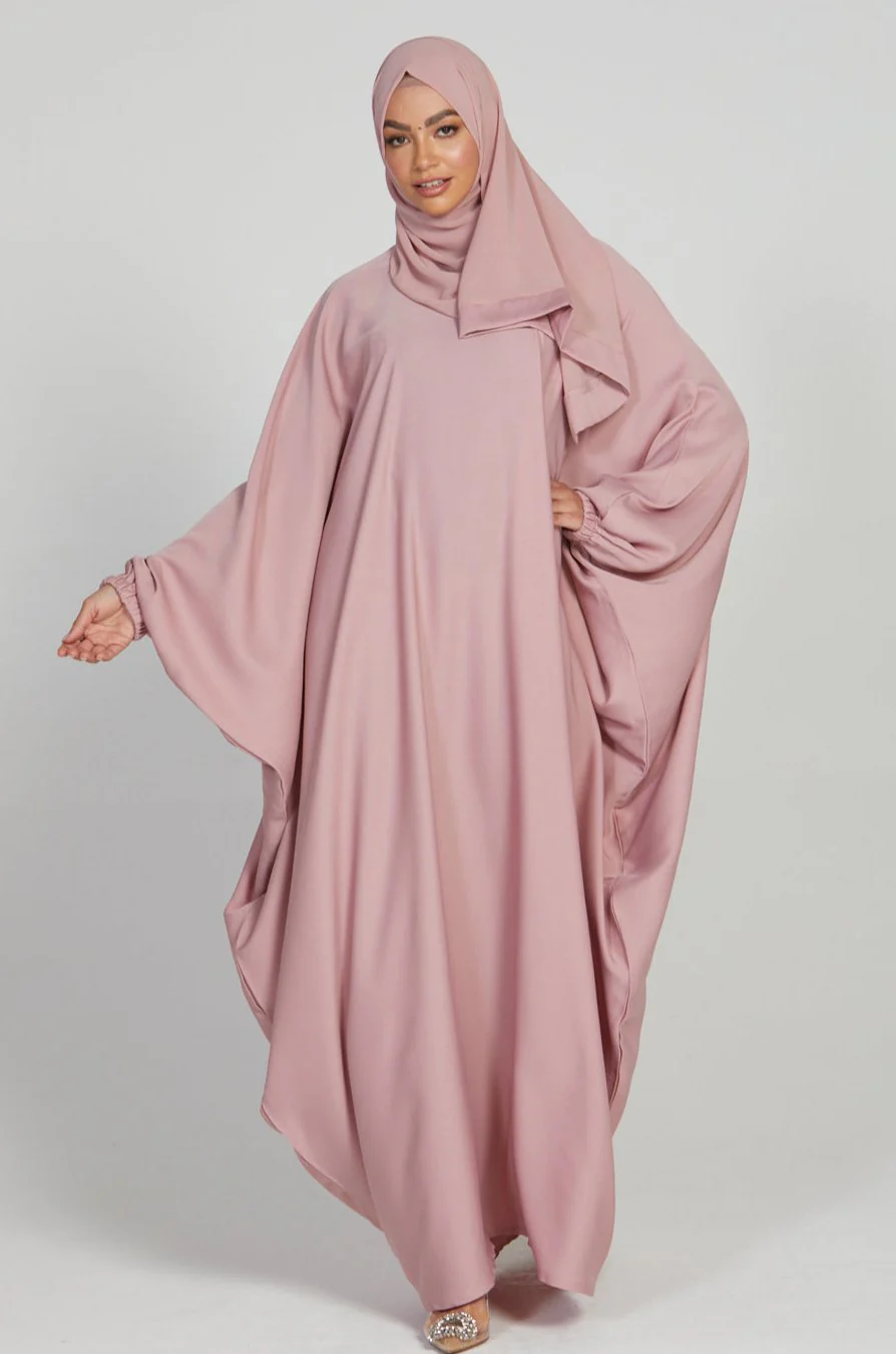 Closed Farasha with Elasticated Cuff - Blush
