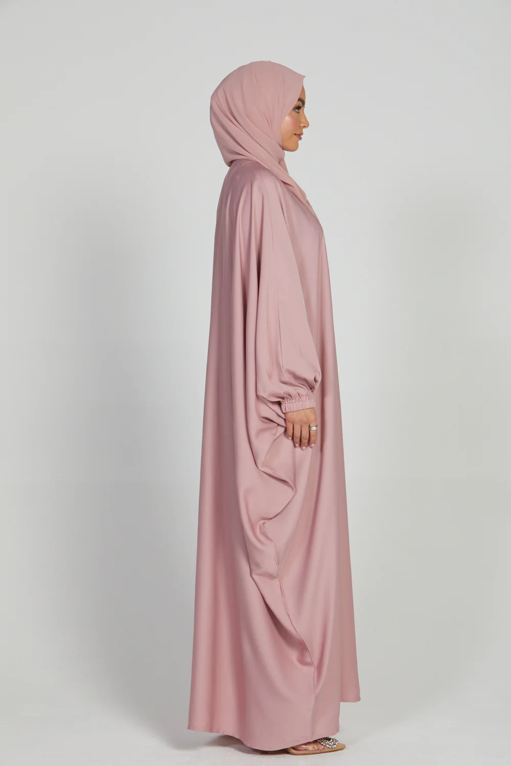 Closed Farasha with Elasticated Cuff - Blush - Image 6