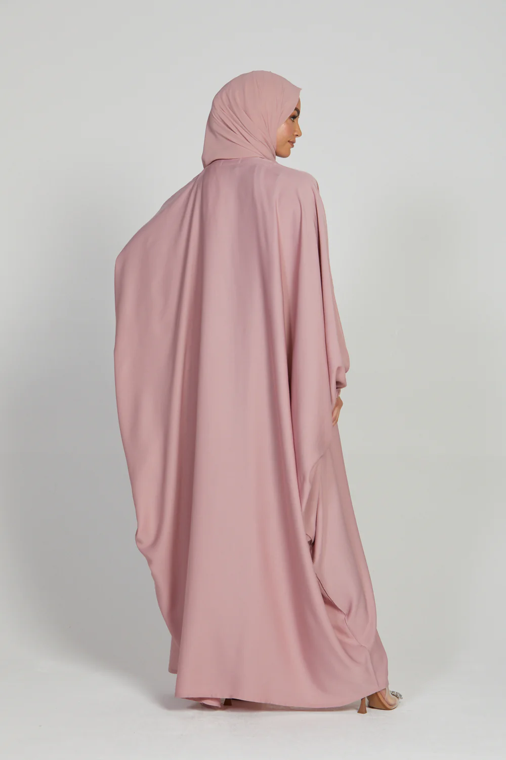 Closed Farasha with Elasticated Cuff - Blush - Image 7