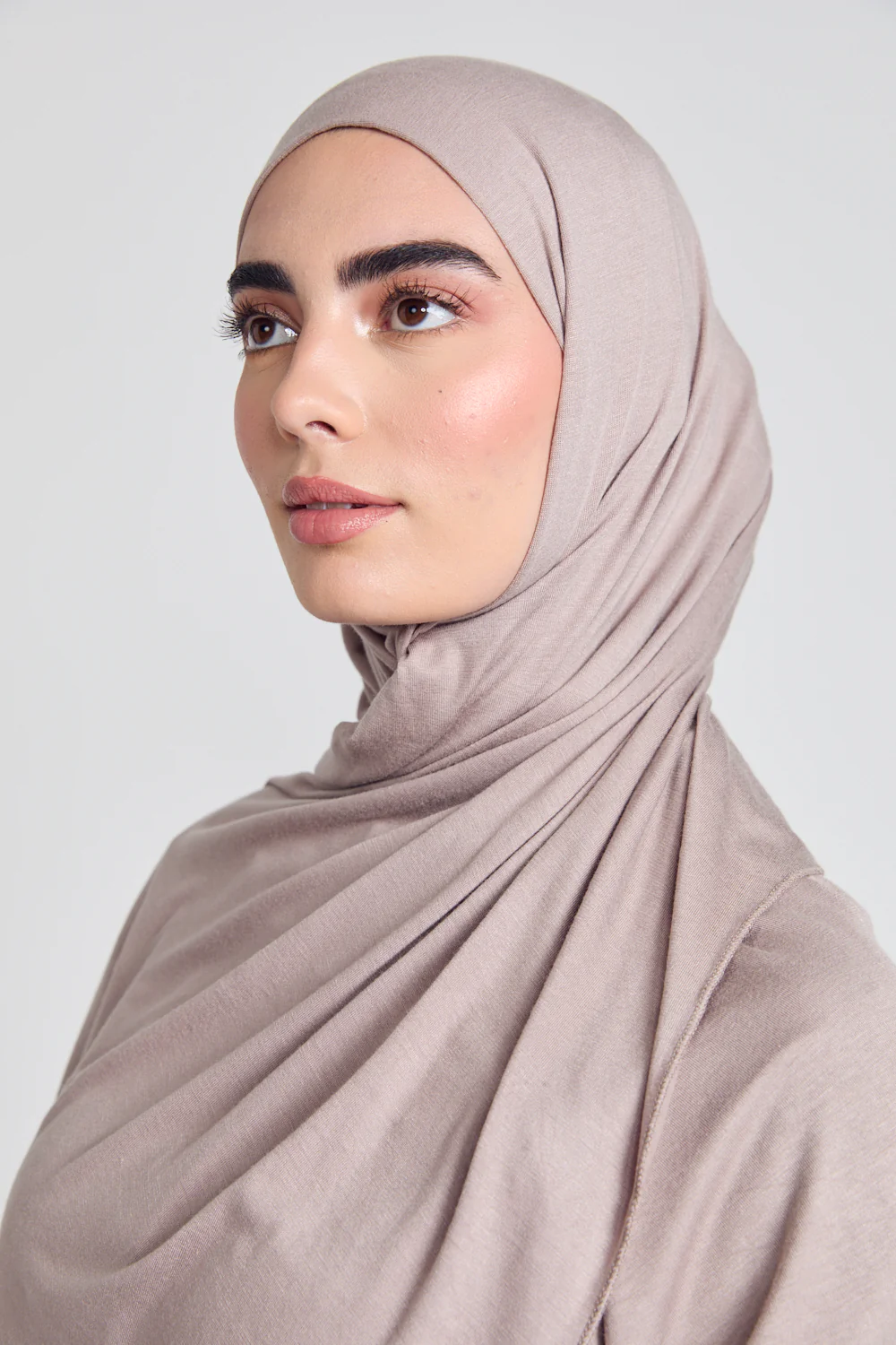 Desert Taupe Jersey Hijab - Image 2