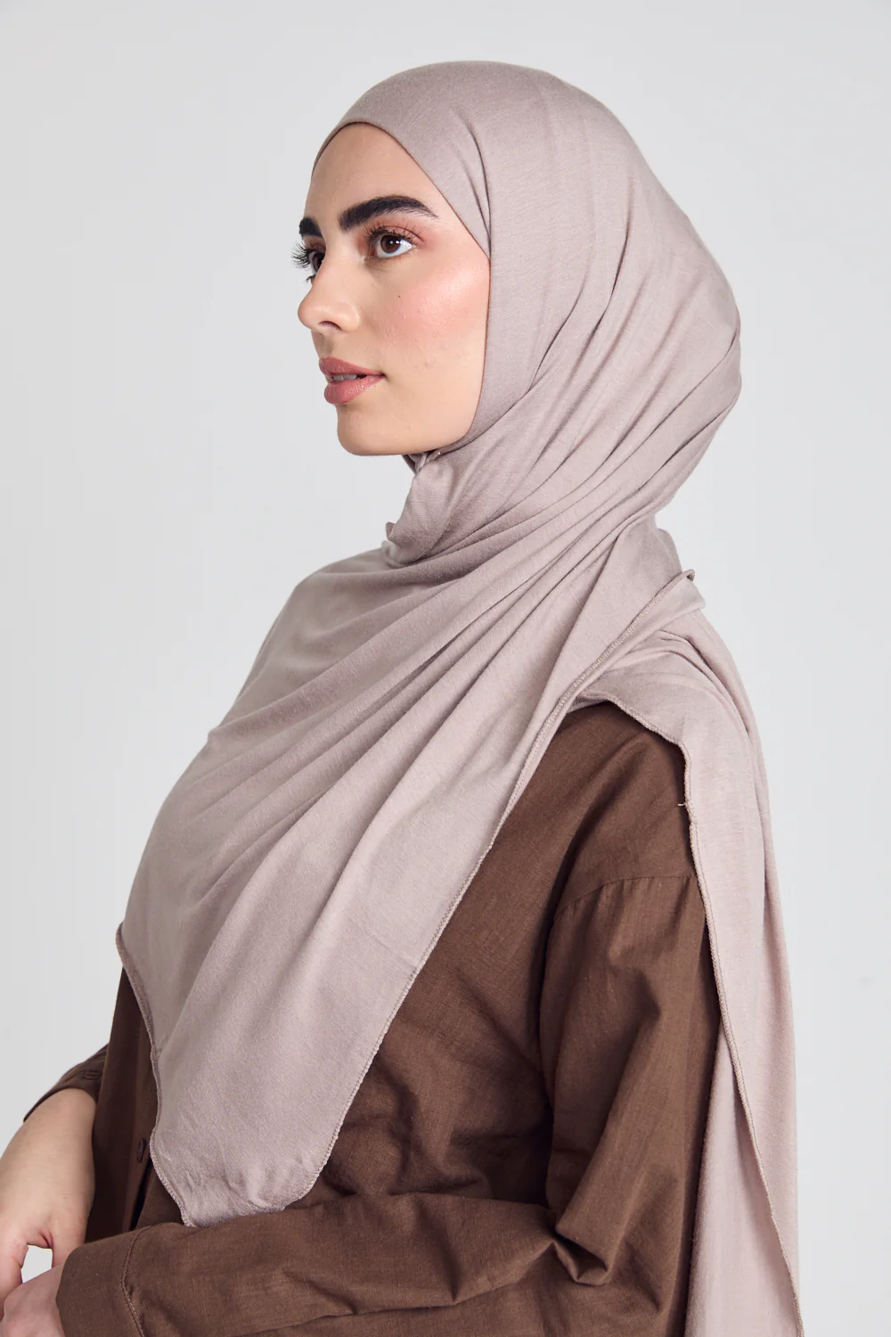 Desert Taupe Jersey Hijab - Image 3
