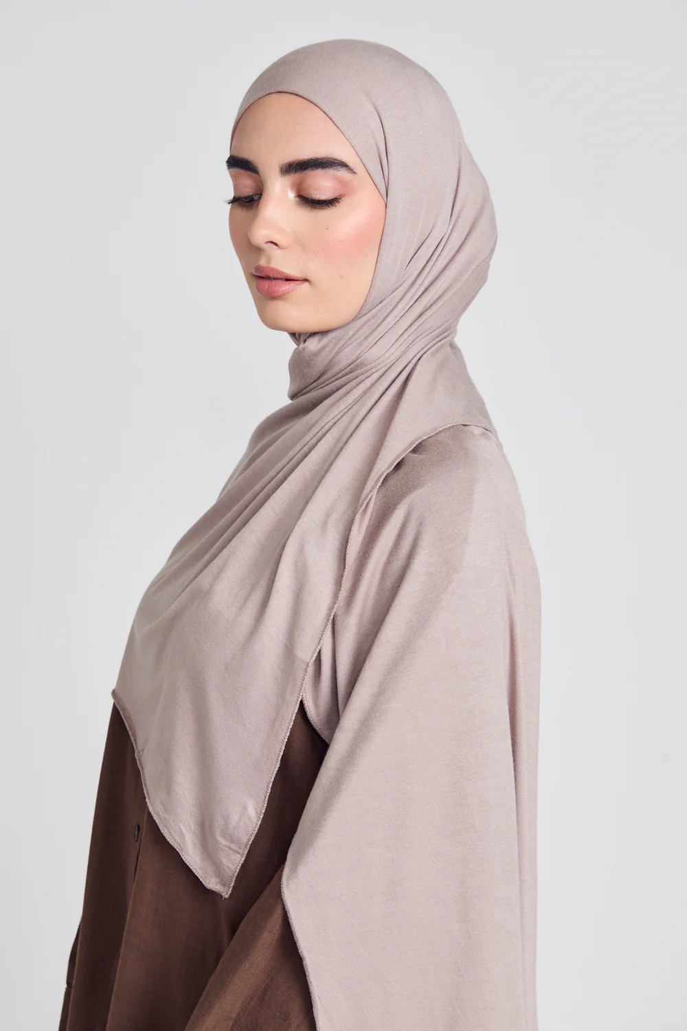 Desert Taupe Jersey Hijab - Image 4