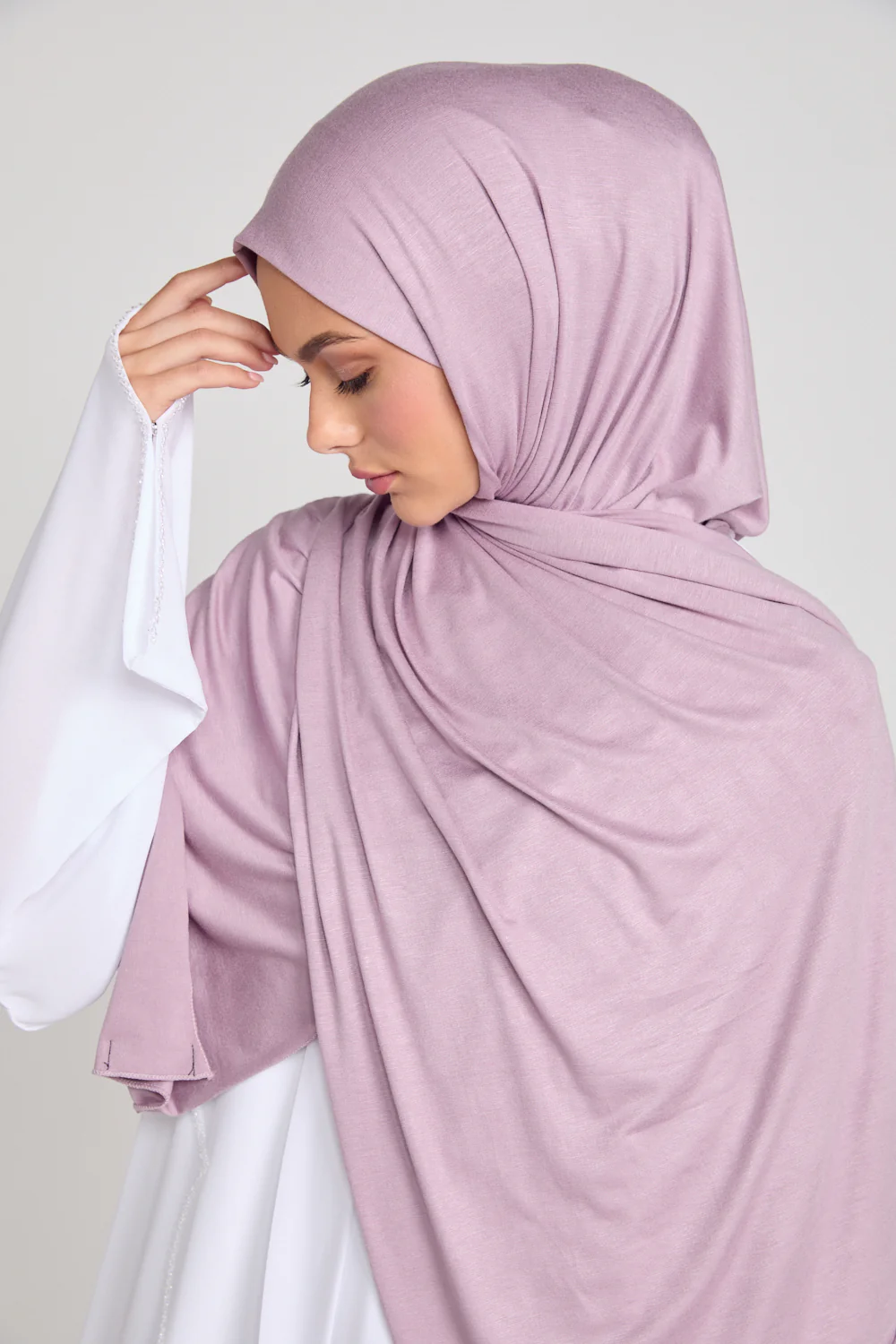 Dreamy Mauve Jersey Hijab - Image 3