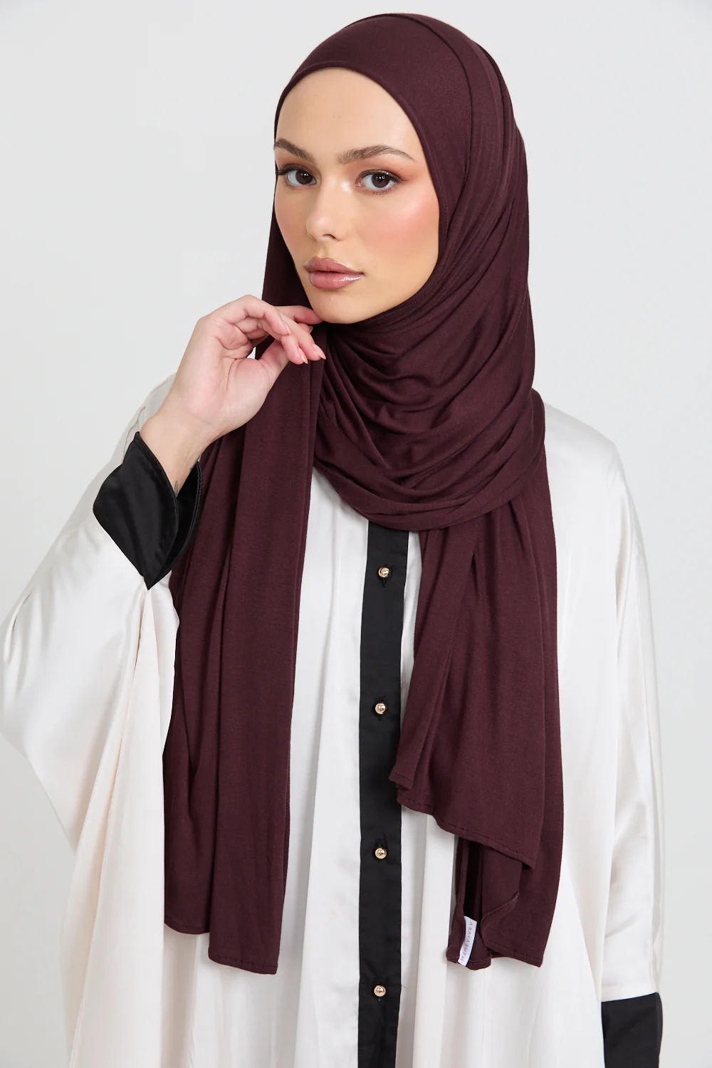 Dusky Mahogany Jersey Hijab - Image 2