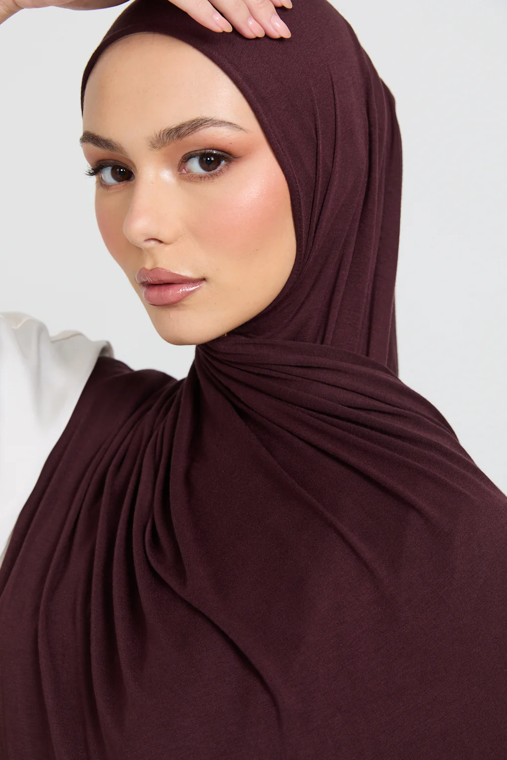Dusky Mahogany Jersey Hijab - Image 3