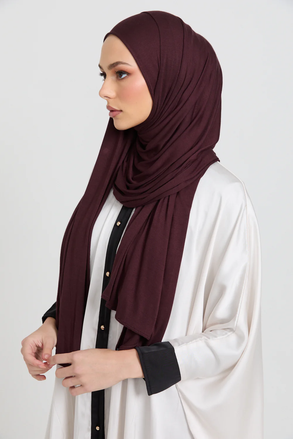 Dusky Mahogany Jersey Hijab - Image 4