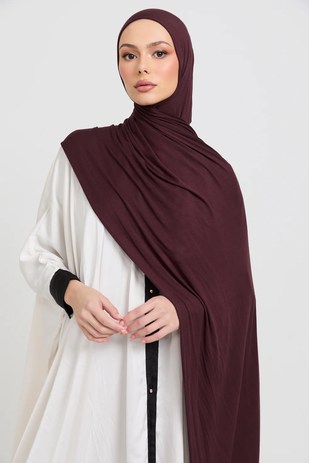 Dusky Mahogany Jersey Hijab - Image 5