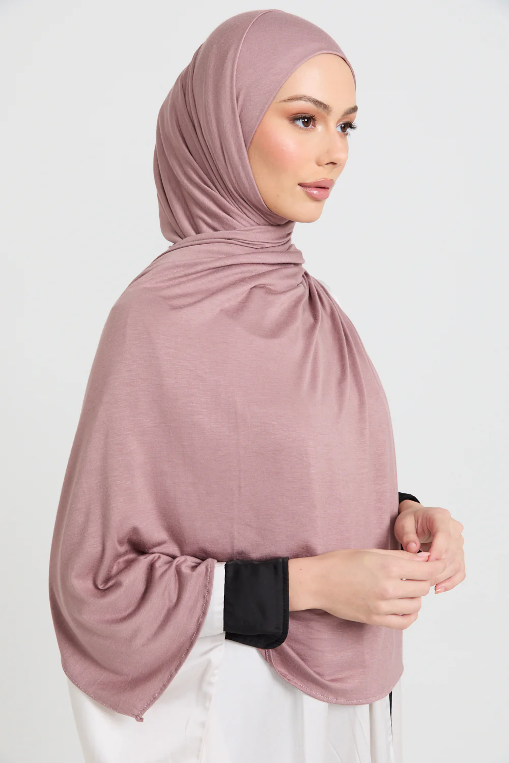 Dusty Rose Jersey Hijab