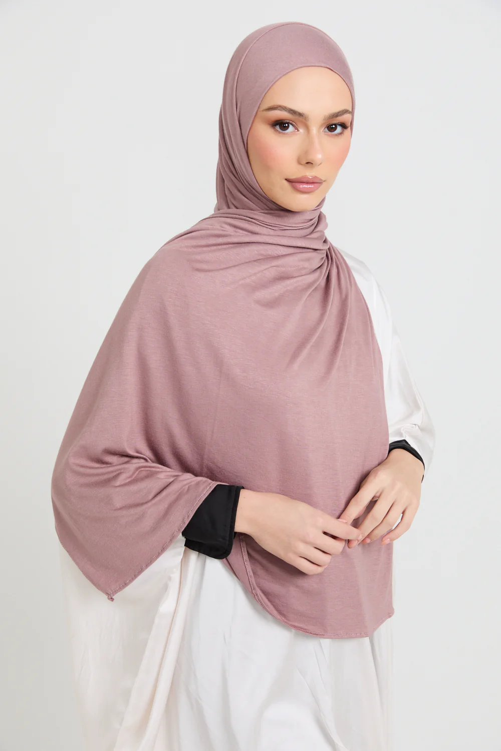 Dusty Rose Jersey Hijab - Image 5