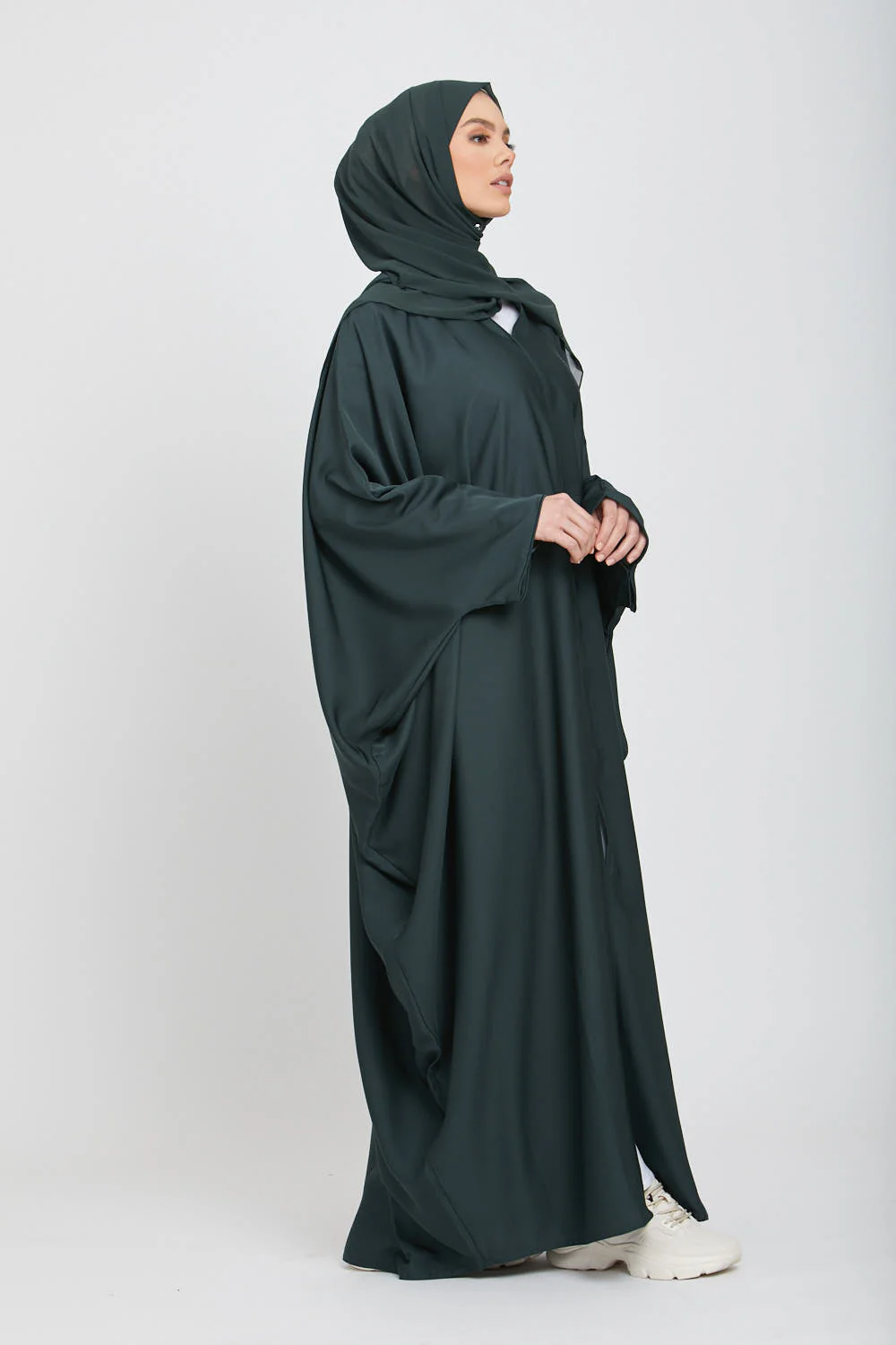 Forest Green Open Farasha - Image 4