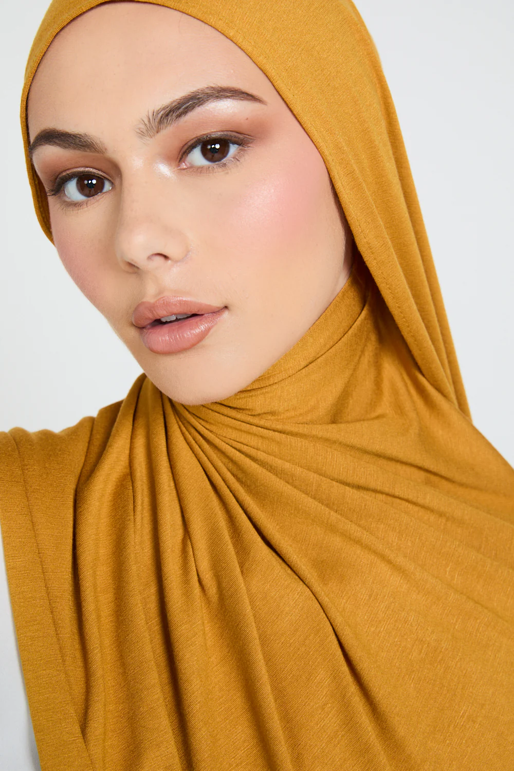 Golden Saffron Jersey Hijab - Image 5