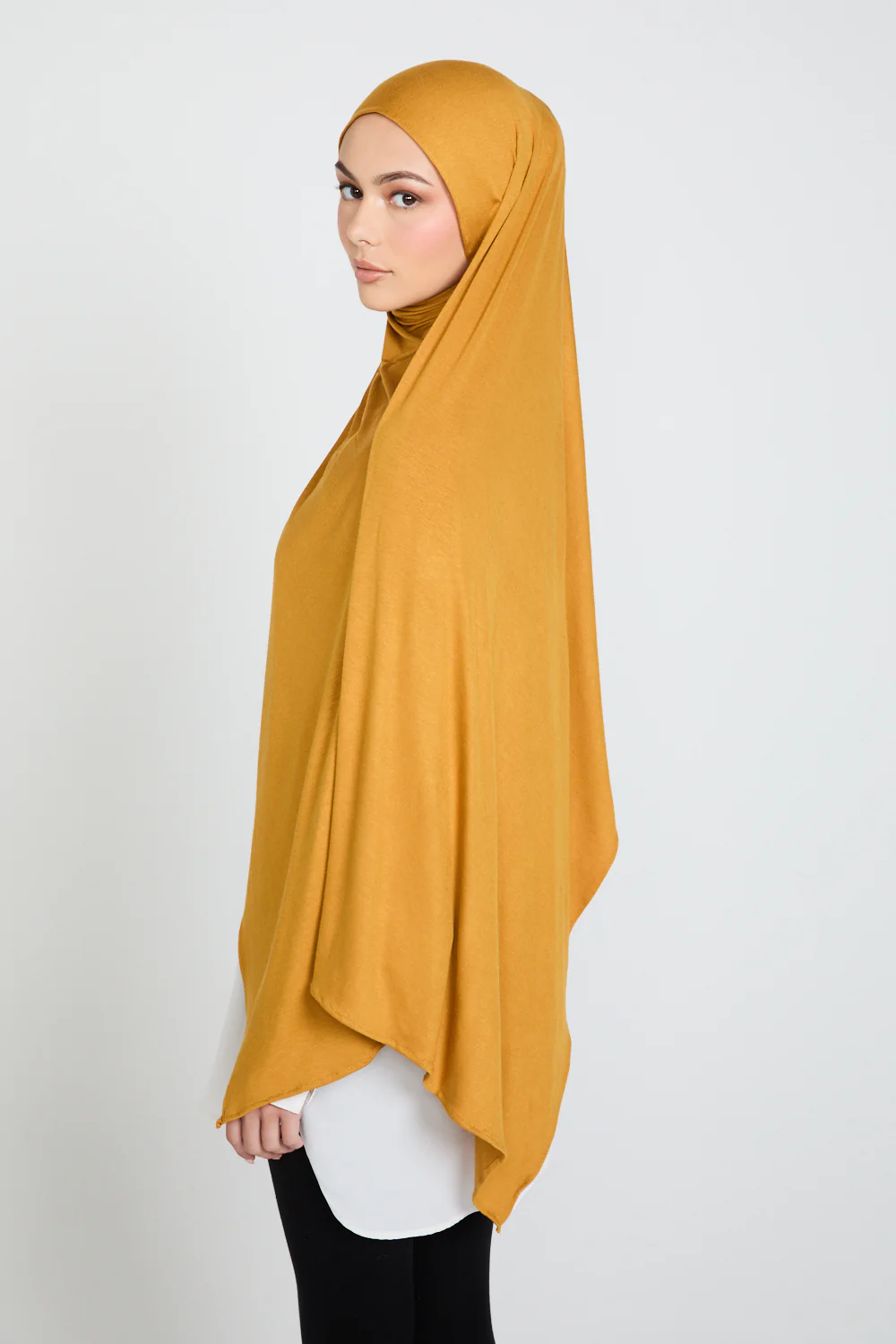 Golden Saffron Jersey Hijab - Image 7