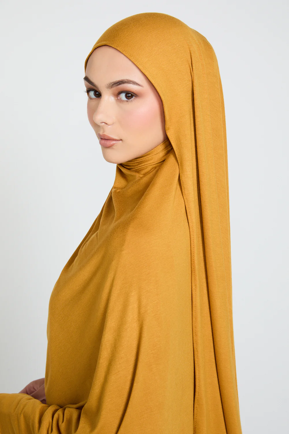 Golden Saffron Jersey Hijab - Image 8
