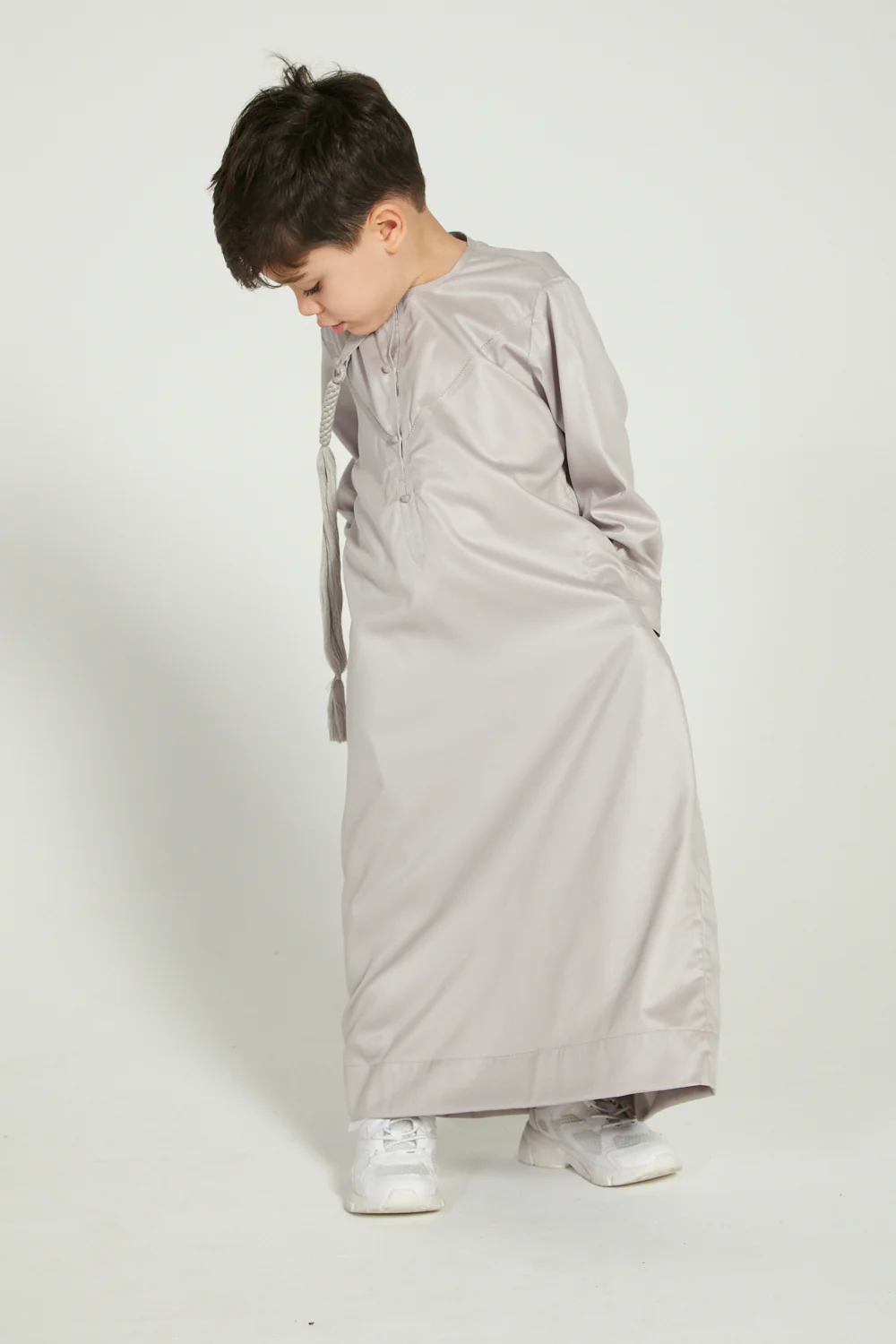 Junior Boys Emirati Thobe - Nude - Image 4