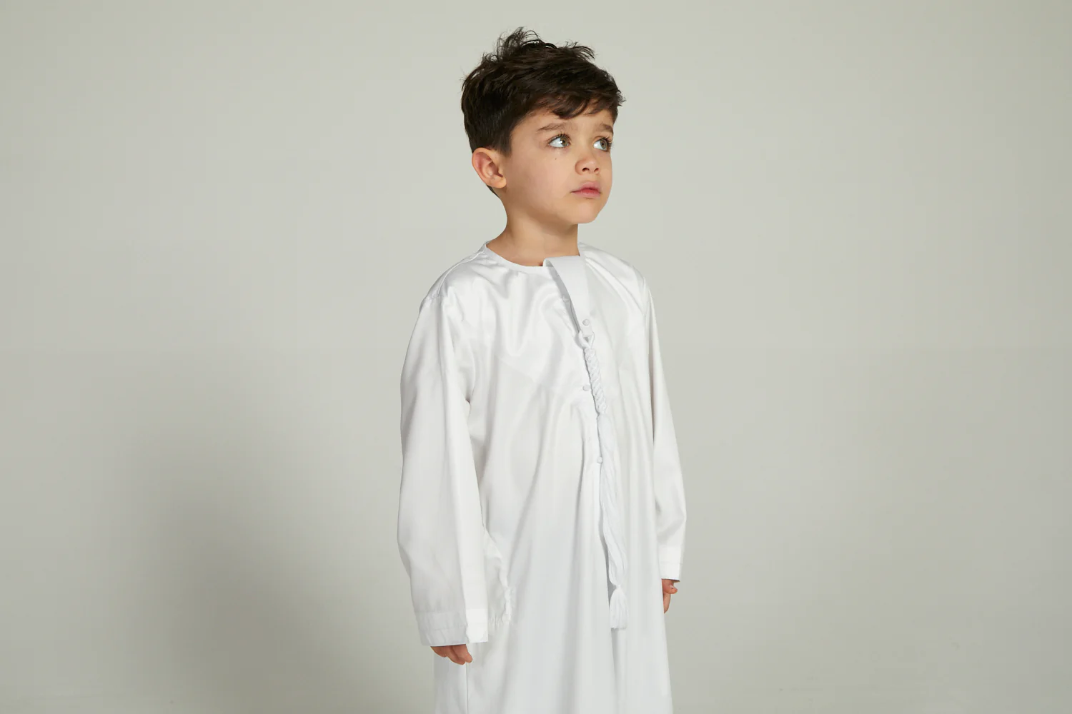Junior Boys Emirati Thobe - White - Image 7