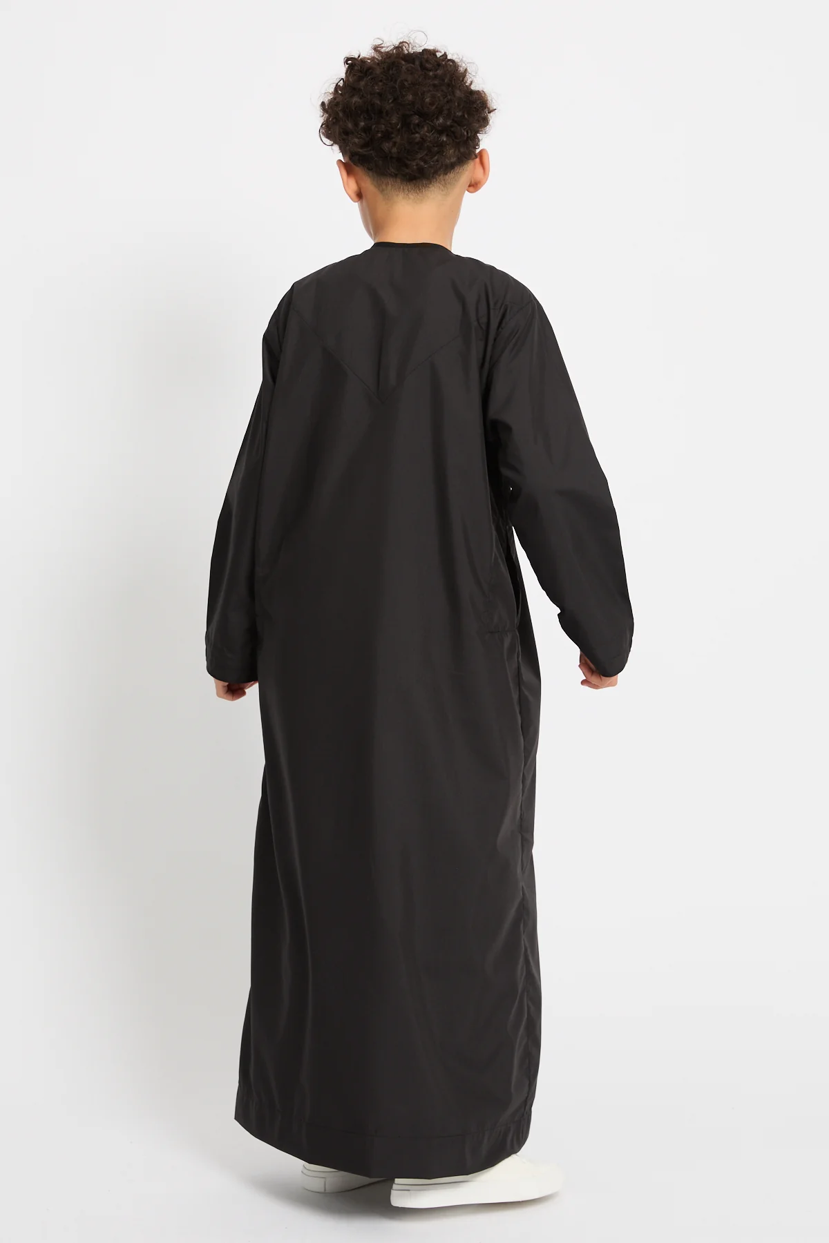 Junior Boys Premium Emirati Thobe - Black - Image 6