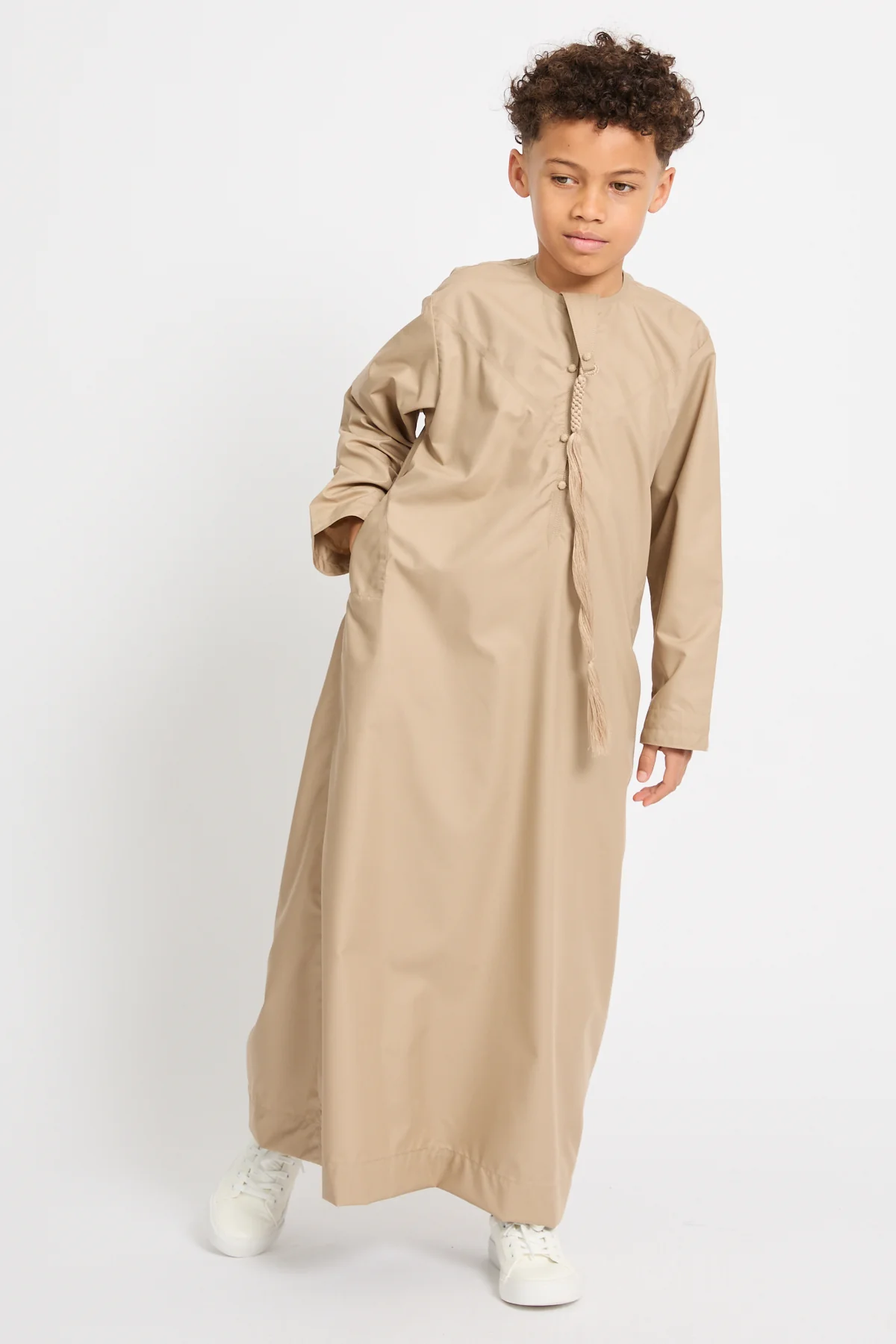 Junior Boys Premium Emirati Thobe - Sahara Desert - Image 3