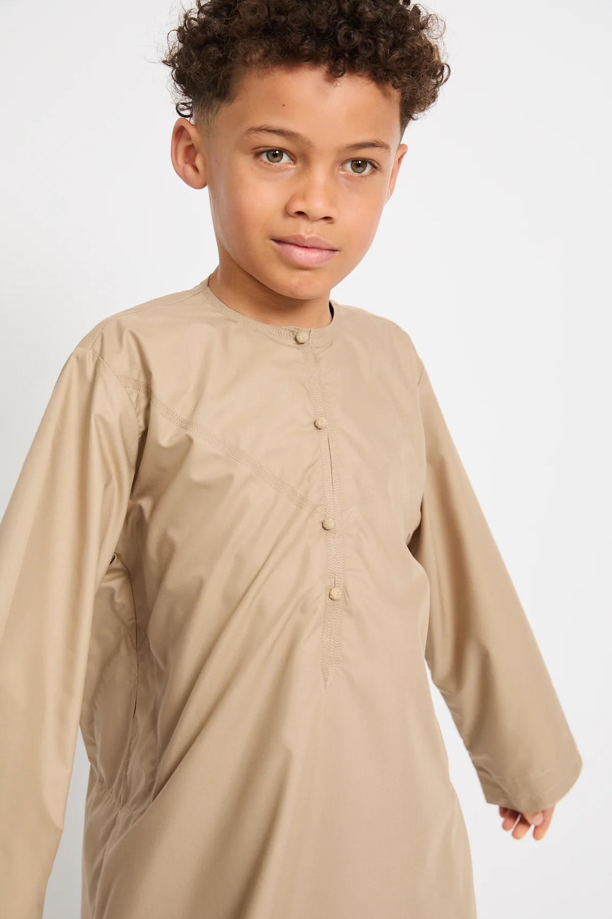 Junior Boys Premium Emirati Thobe - Sahara Desert - Image 6