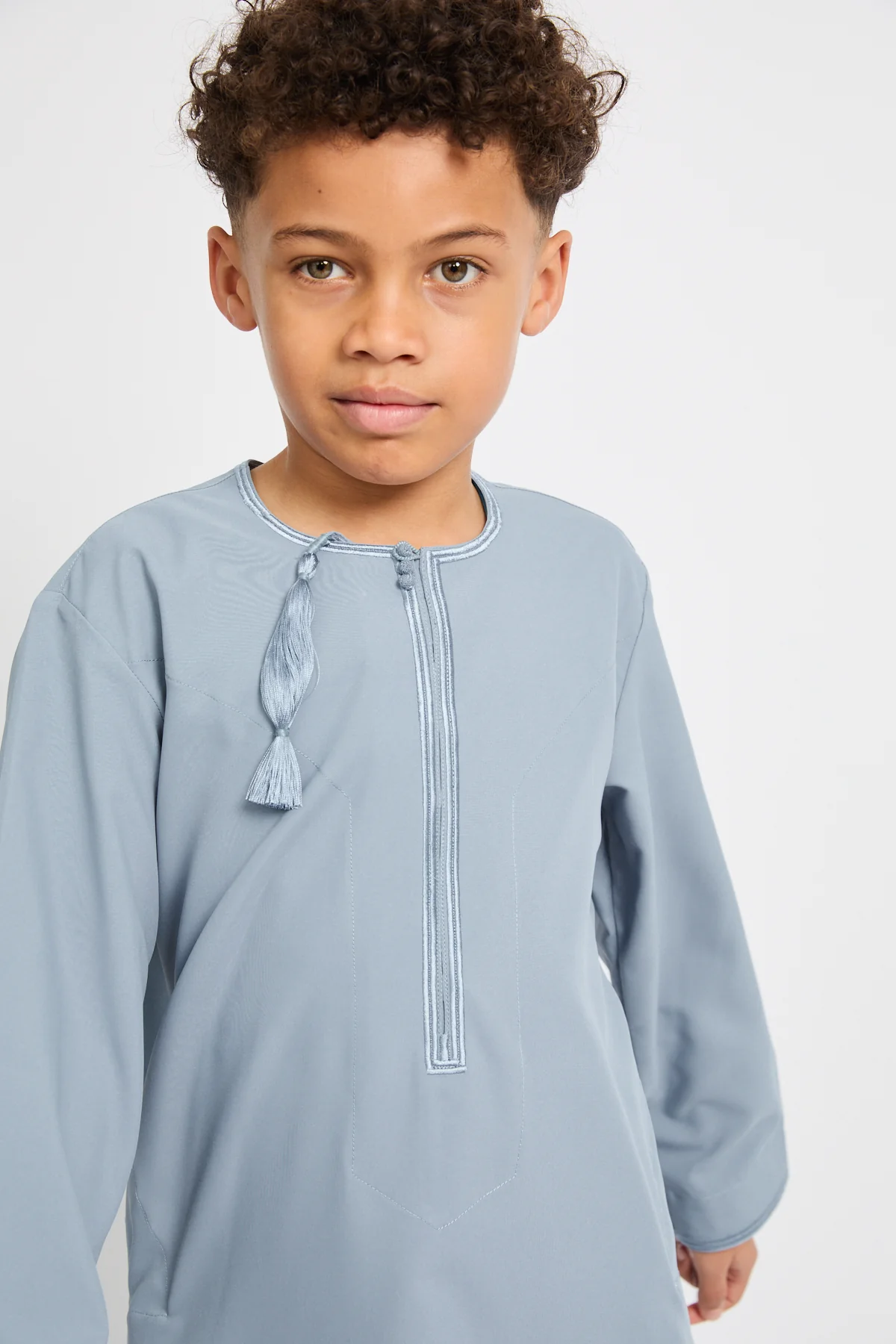 Junior Boys Premium Omani Thobe - Desert Sky - Image 2