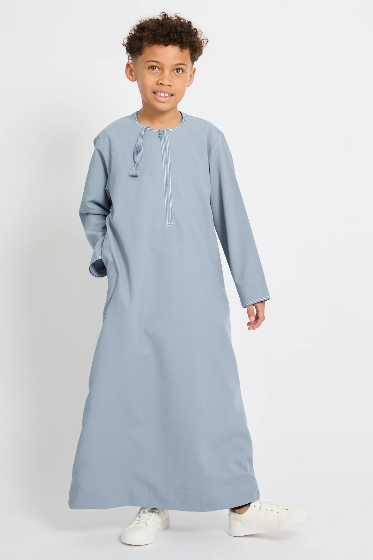 Junior Boys Premium Omani Thobe - Desert Sky - Image 6