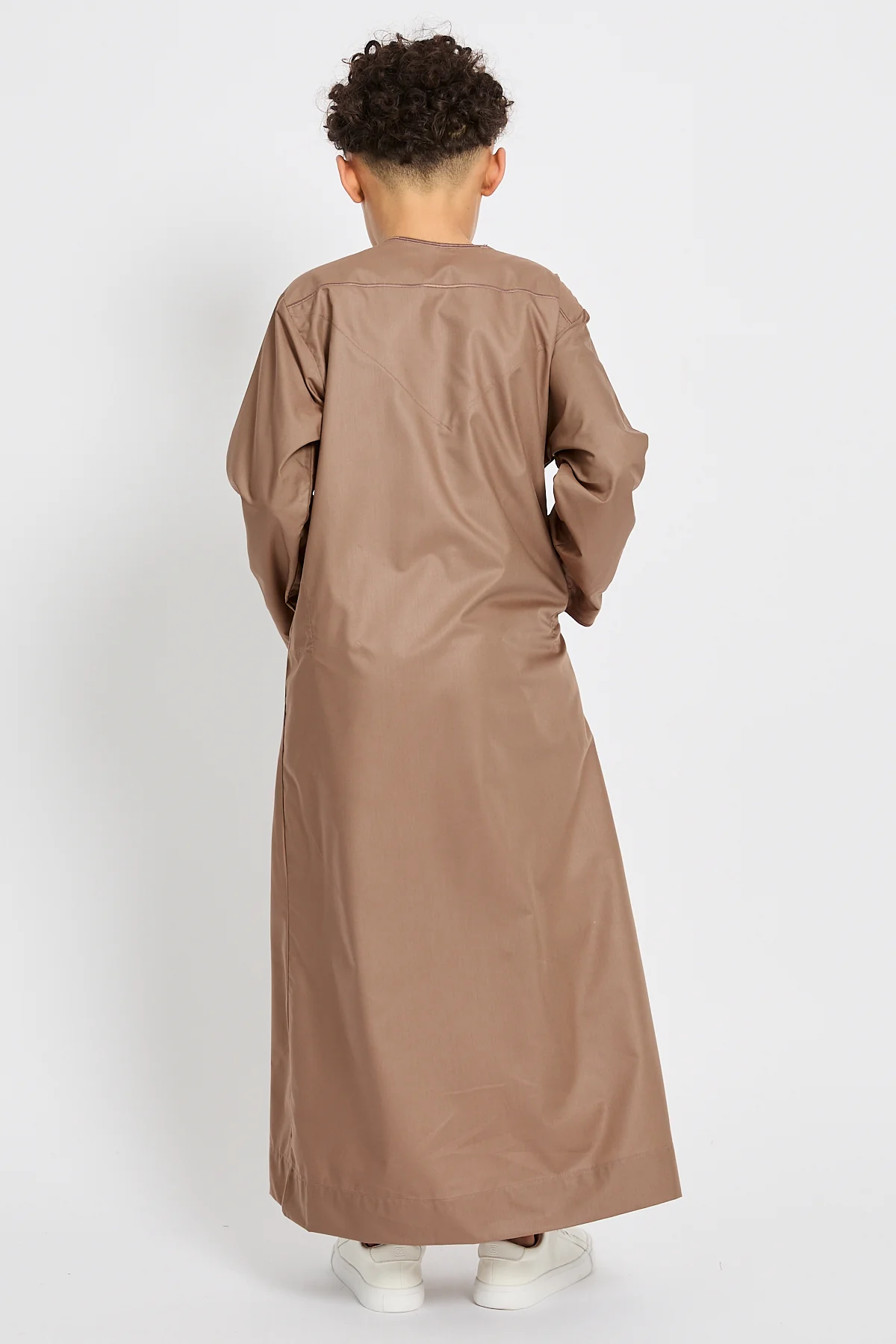 Junior Boys Premium Omani Thobe - Dusty Caramel - Image 6