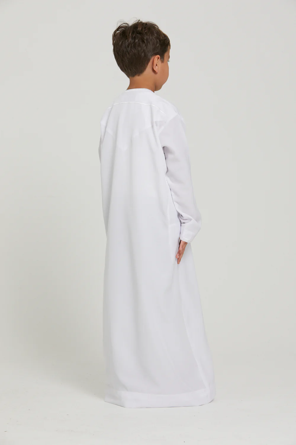 Junior Boys Premium Royal White Omani Thobe - Image 7