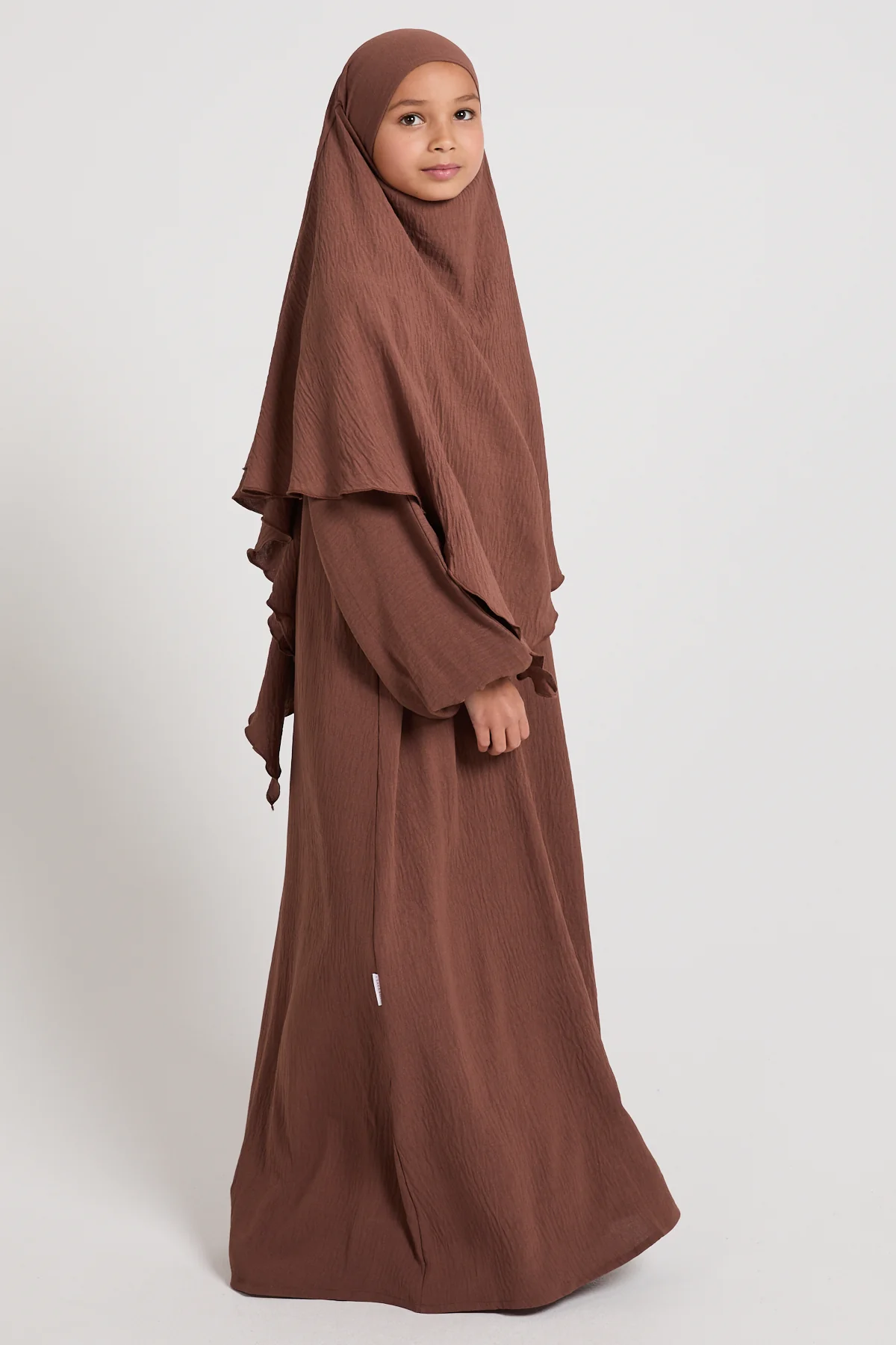 Junior Girls Abaya with Khimar Set - Hazel - Image 3