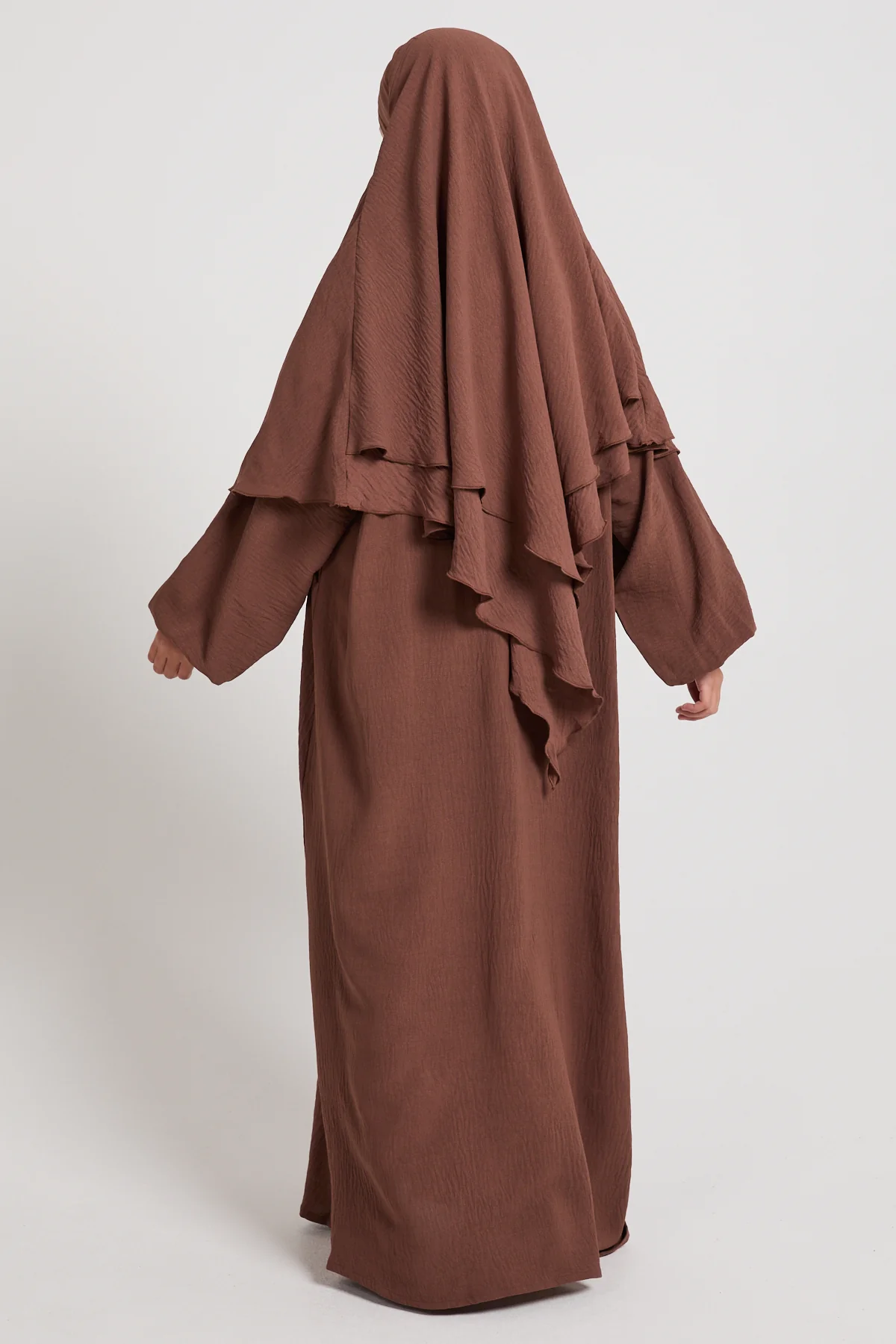 Junior Girls Abaya with Khimar Set - Hazel - Image 4