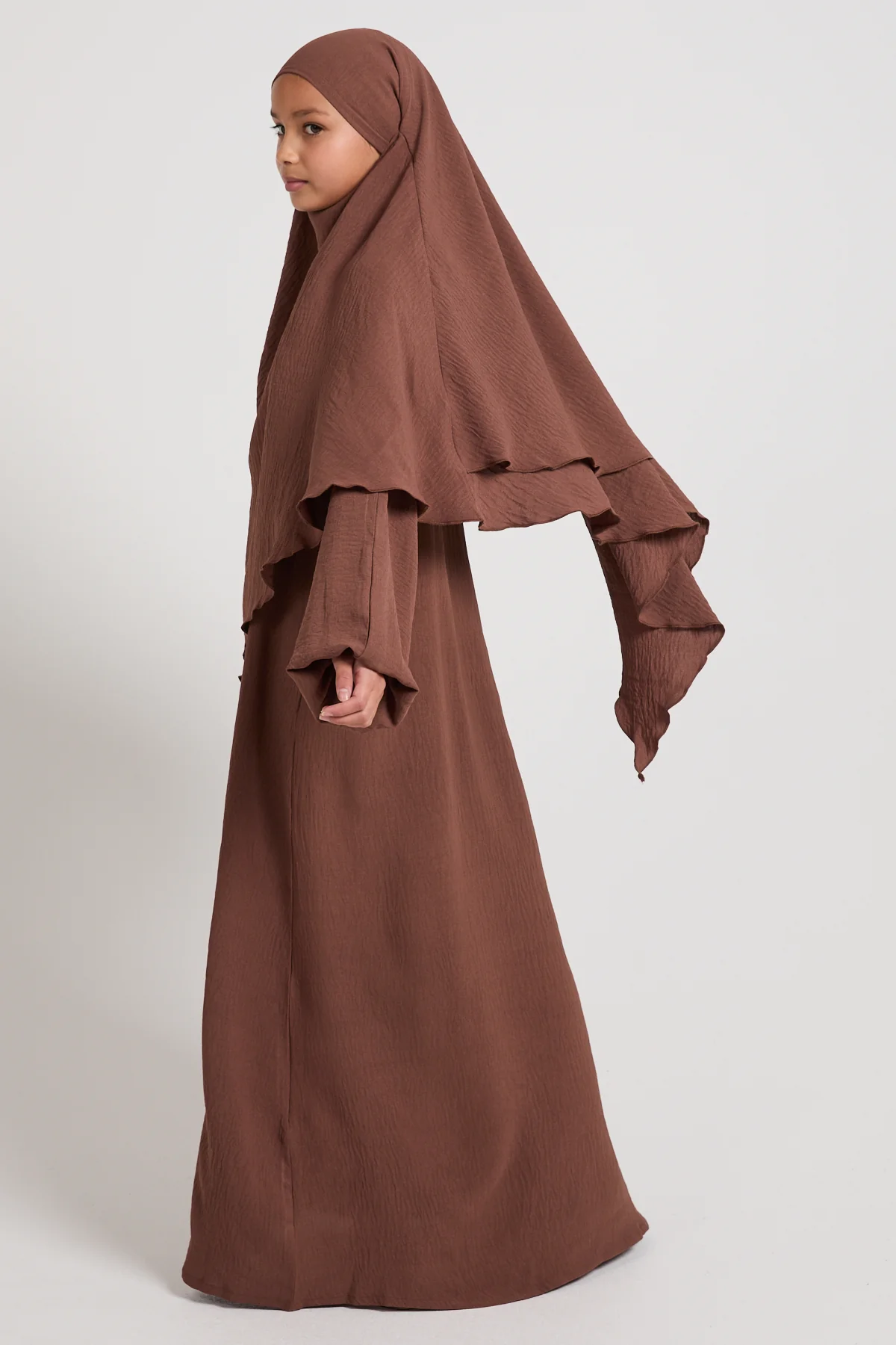 Junior Girls Abaya with Khimar Set - Hazel - Image 5