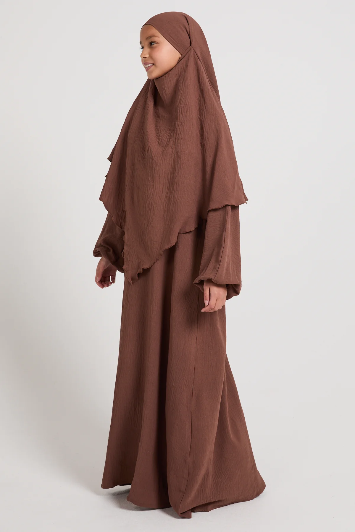 Junior Girls Abaya with Khimar Set - Hazel - Image 6