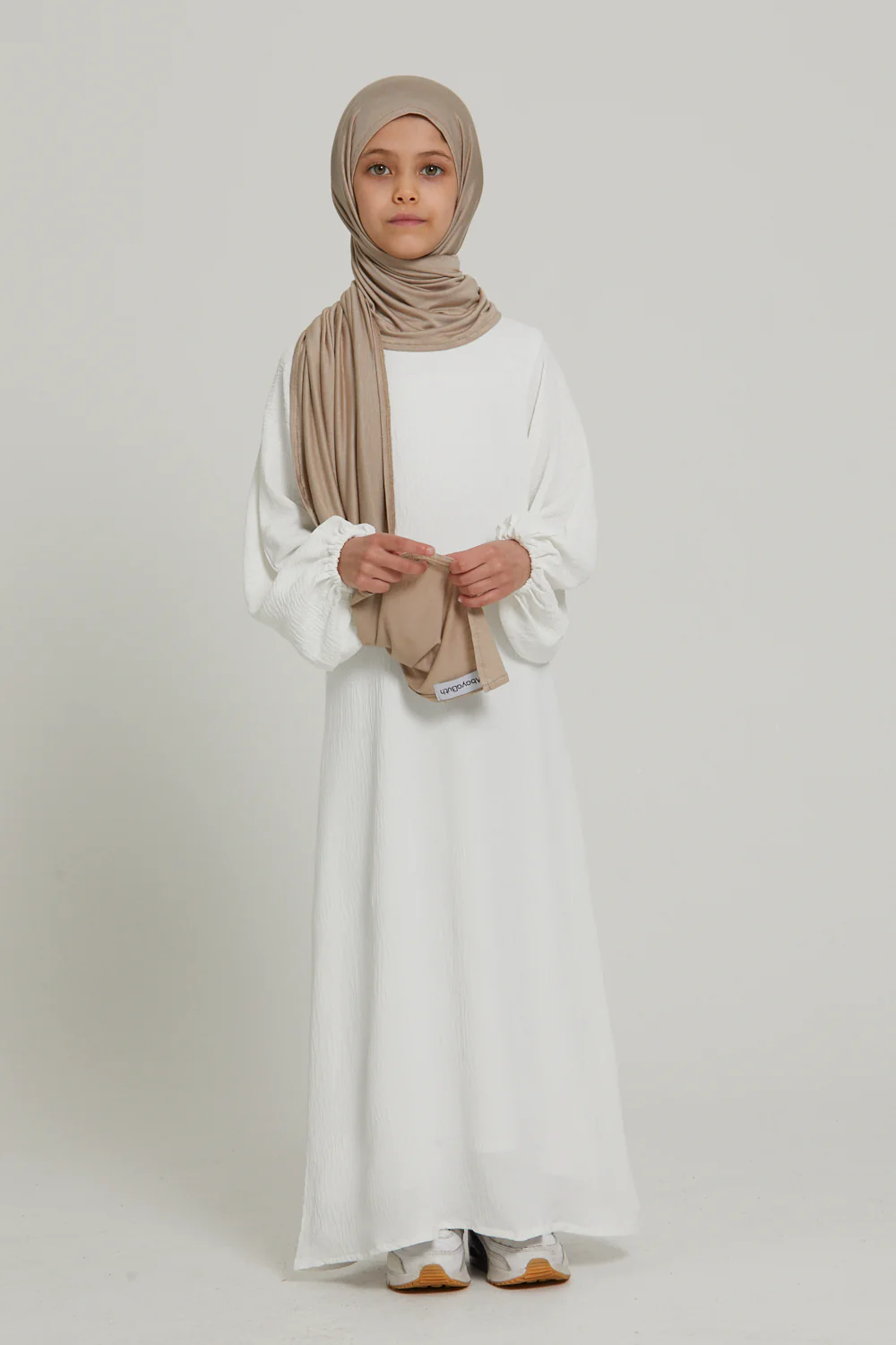 Junior Girls Instant Jersey Hijab - Nude - Image 4
