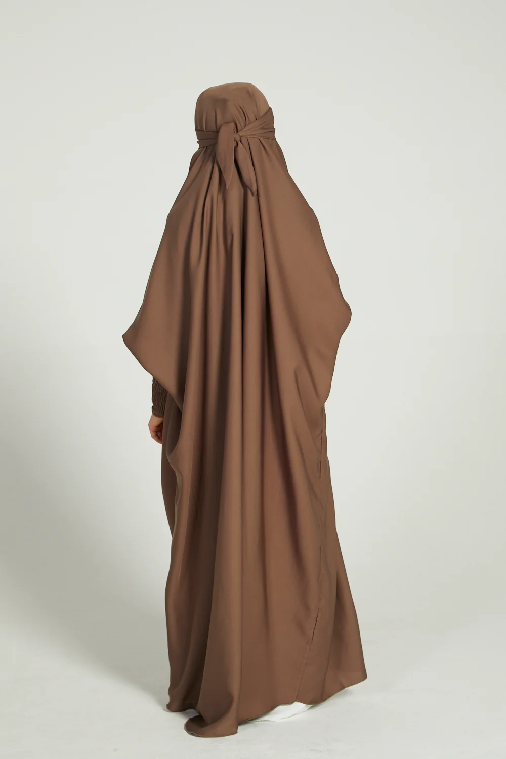Junior Girls One Piece Full Length Jilbab/ Prayer Abaya - Smokey Taupe - Image 5