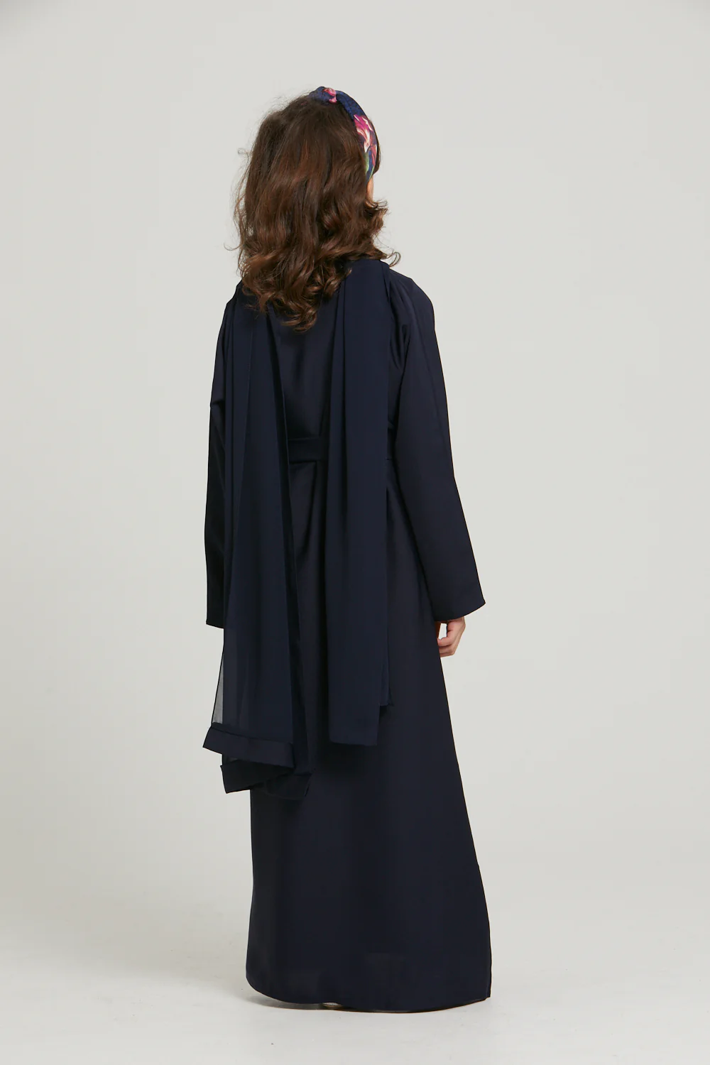 Junior Girls Open Abaya - Navy - Image 8