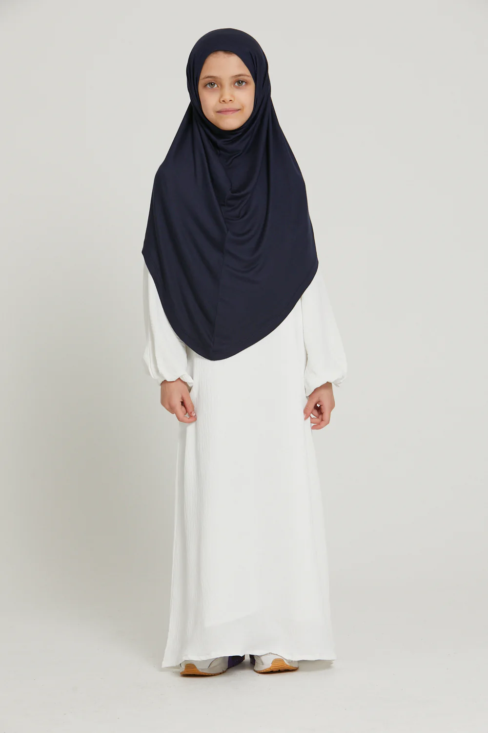 Junior Girls Premium Jersey Khimar - Navy - Image 2