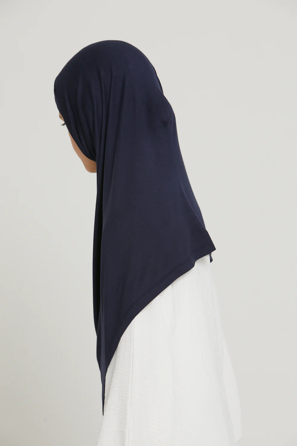 Junior Girls Premium Jersey Khimar - Navy - Image 5