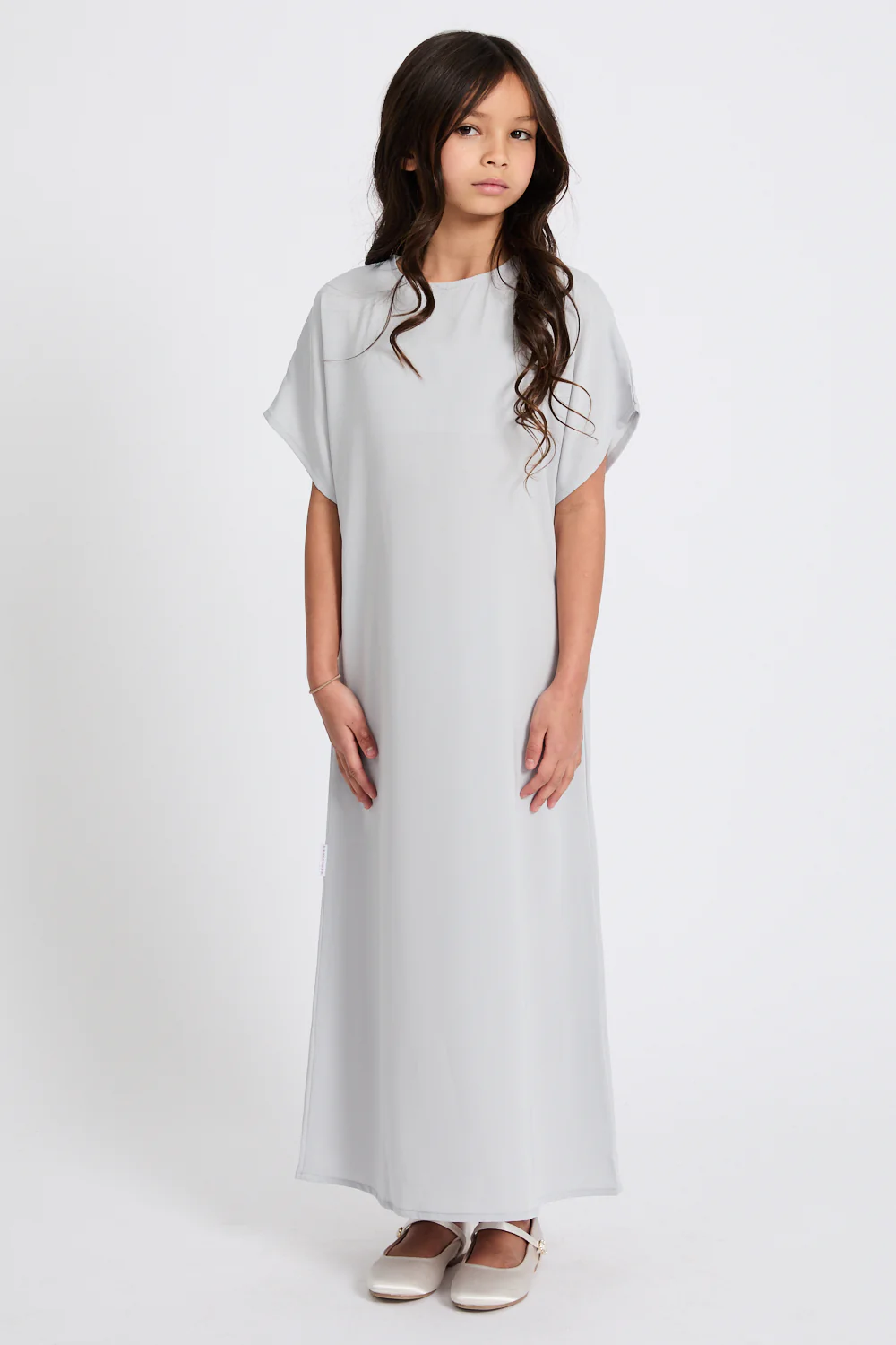 Junior Girls Premium Nidha Inner Slip Dress - Pearl Grey