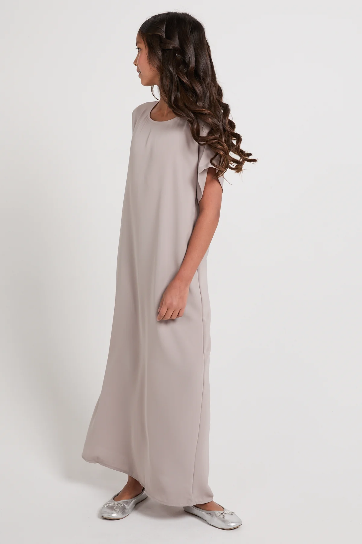Junior Girls Premium Nidha Inner Slip Dress - Sand - Image 6