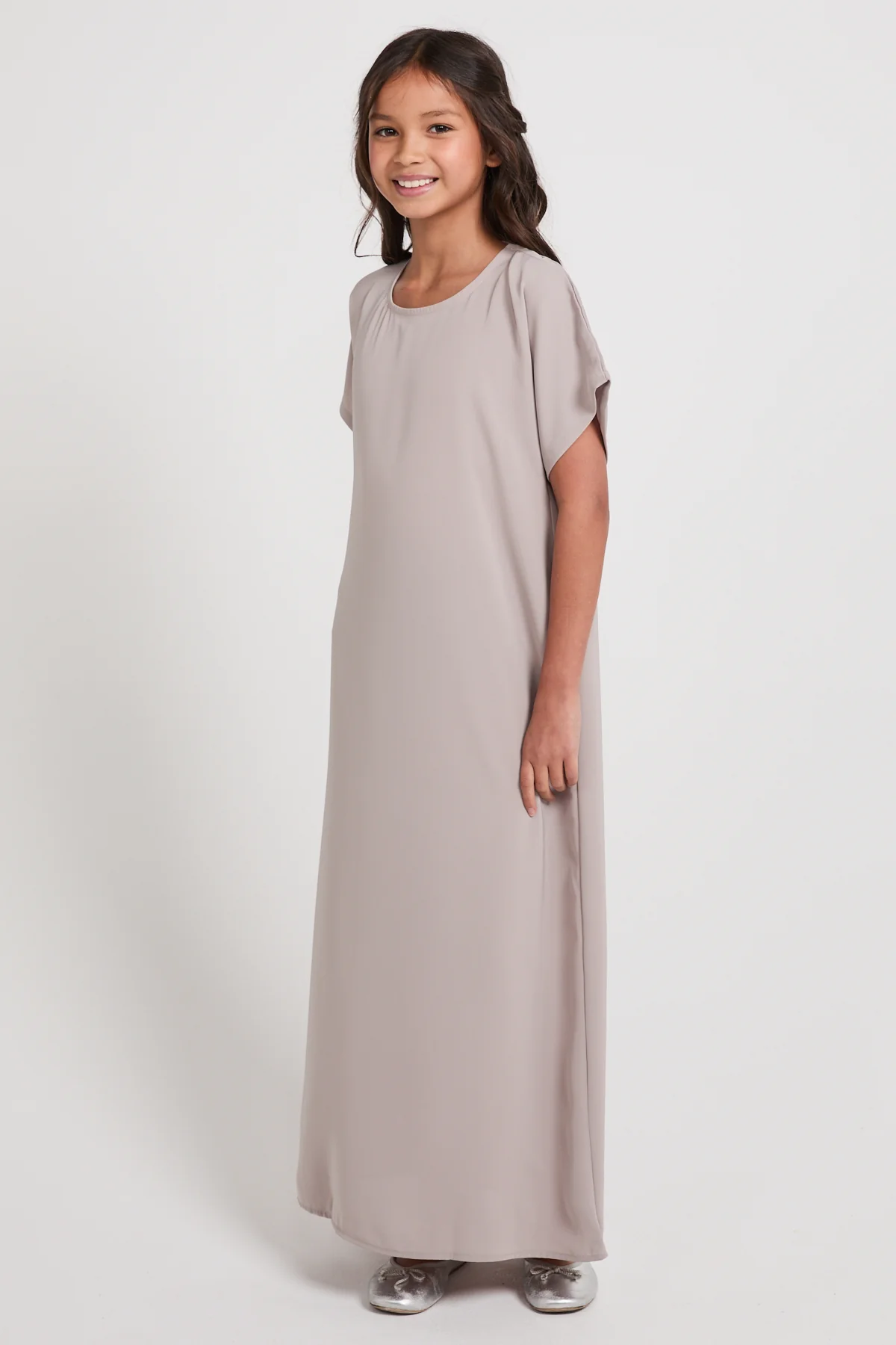 Junior Girls Premium Nidha Inner Slip Dress - Sand - Image 7