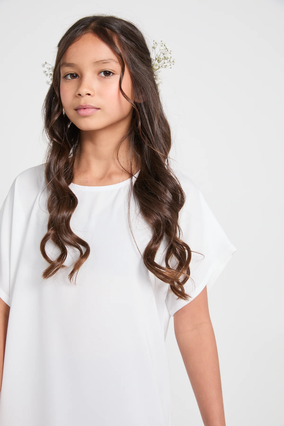 Junior Girls Premium Nidha Inner Slip Dress - White - Image 2