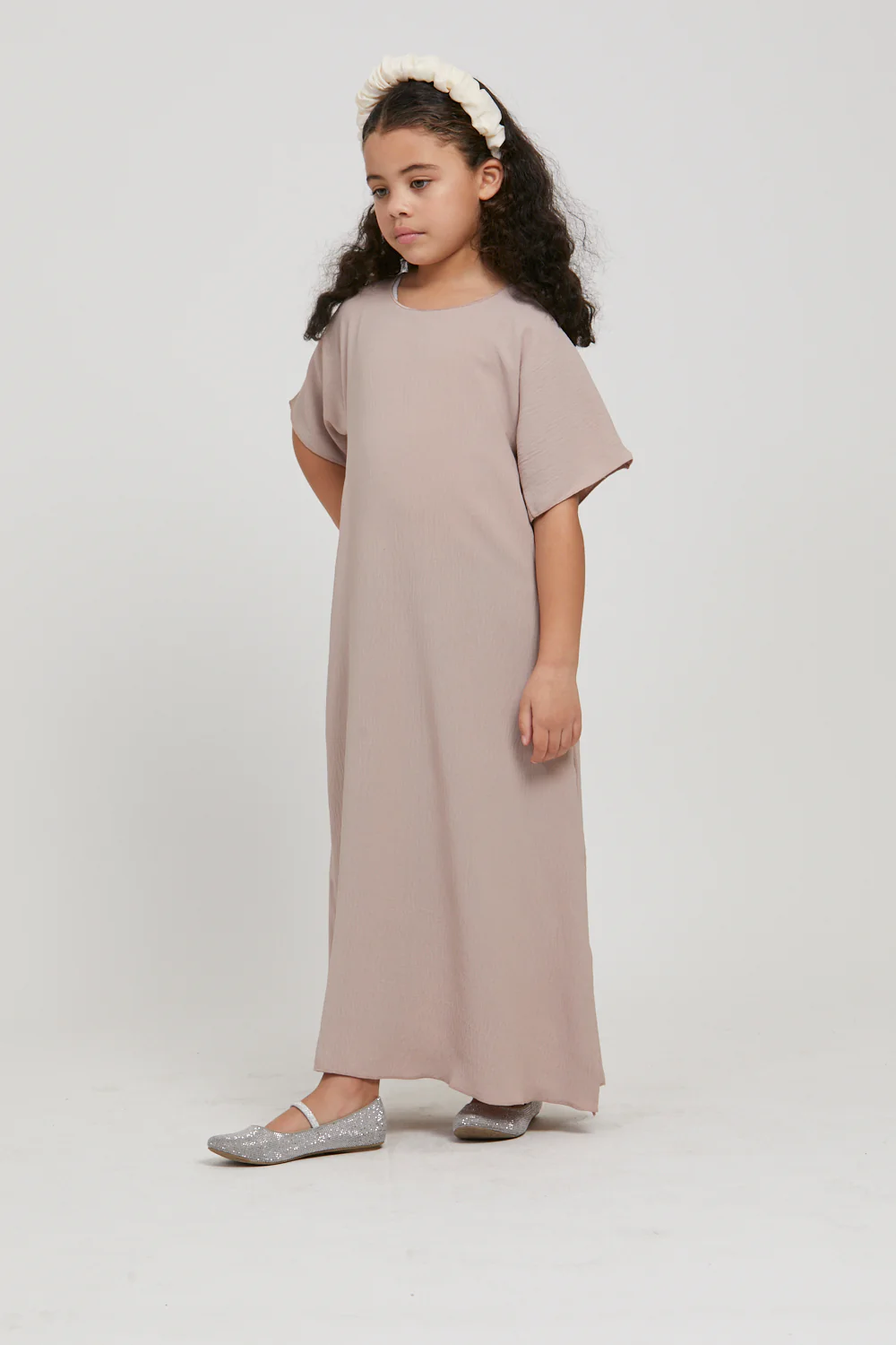 Junior Girls Soft Crush Inner Slip Dress - Natural