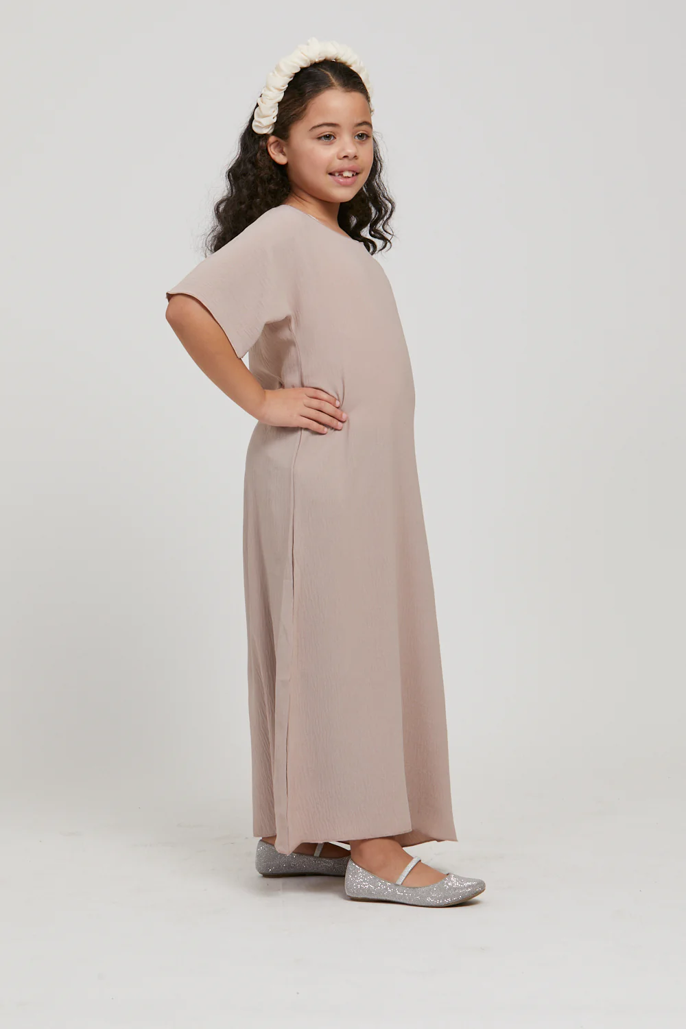 Junior Girls Soft Crush Inner Slip Dress - Natural - Image 2