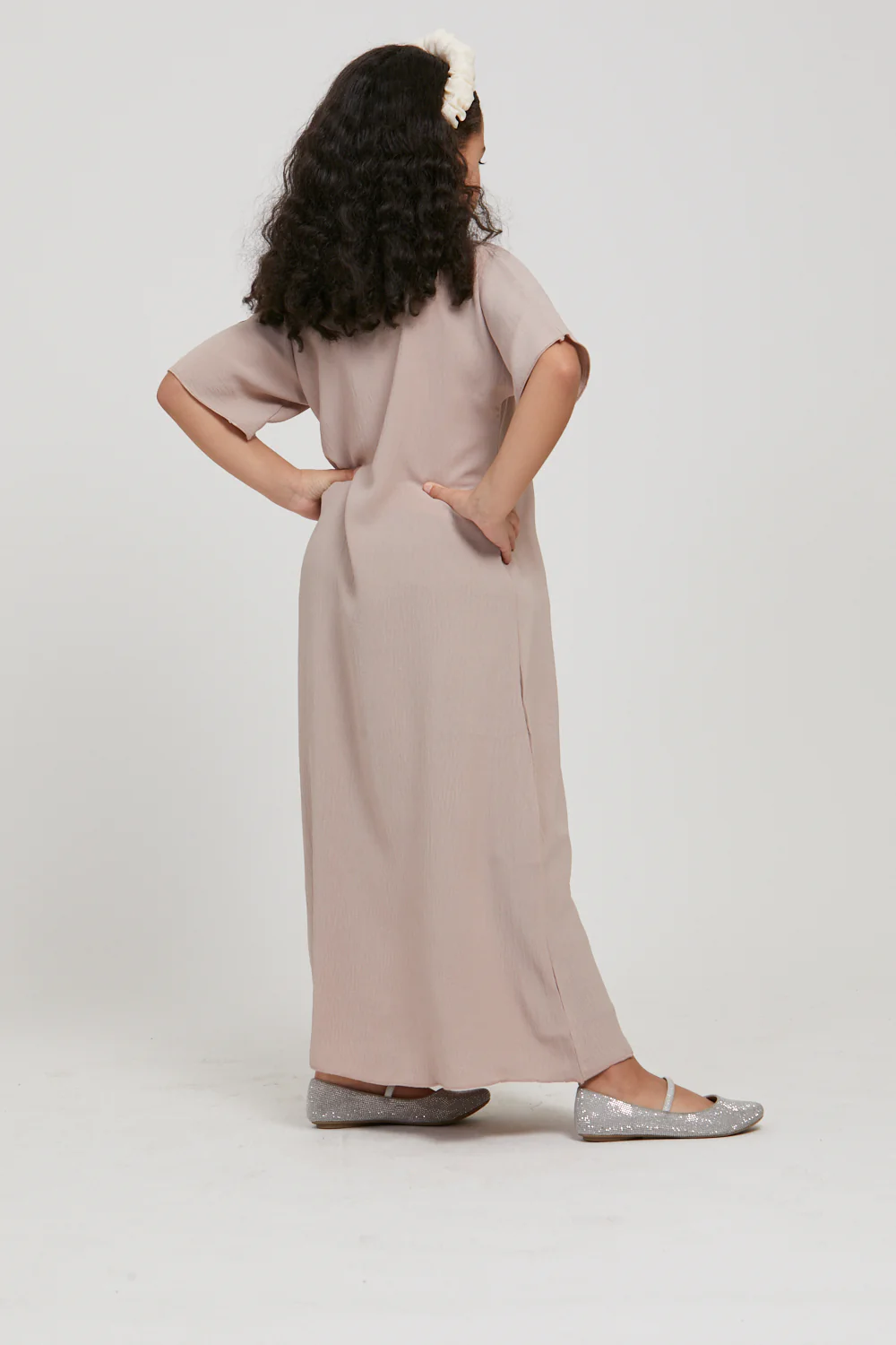 Junior Girls Soft Crush Inner Slip Dress - Natural - Image 5