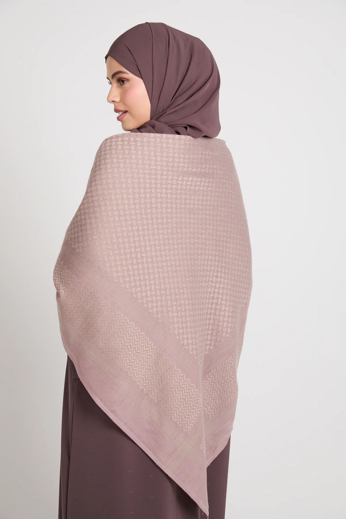 Keffiyeh Scarf - Blush Mauve