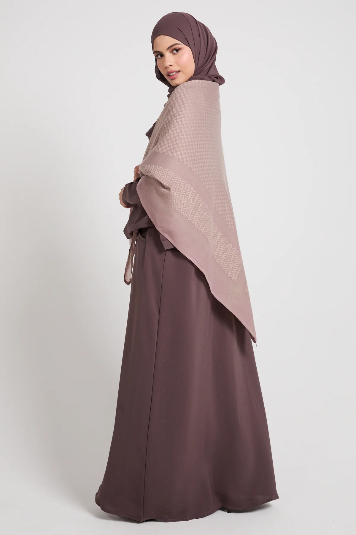 Keffiyeh Scarf - Blush Mauve - Image 3